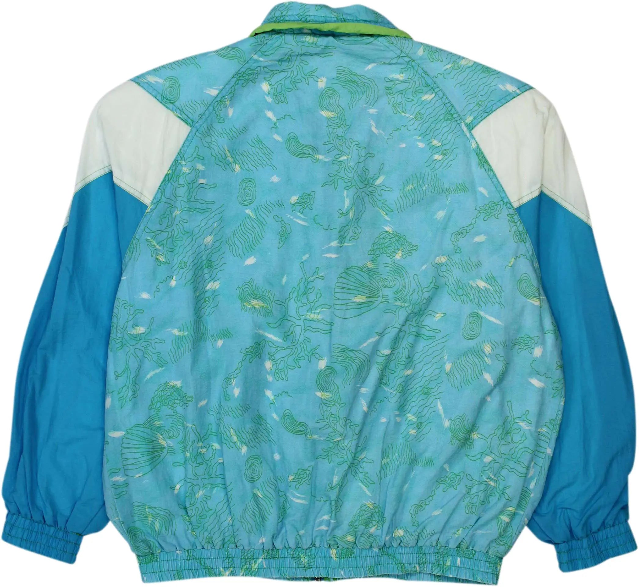 Unknown - 80s Windbreaker with Shoulder Pads- ThriftTale.com - Vintage and second handclothing