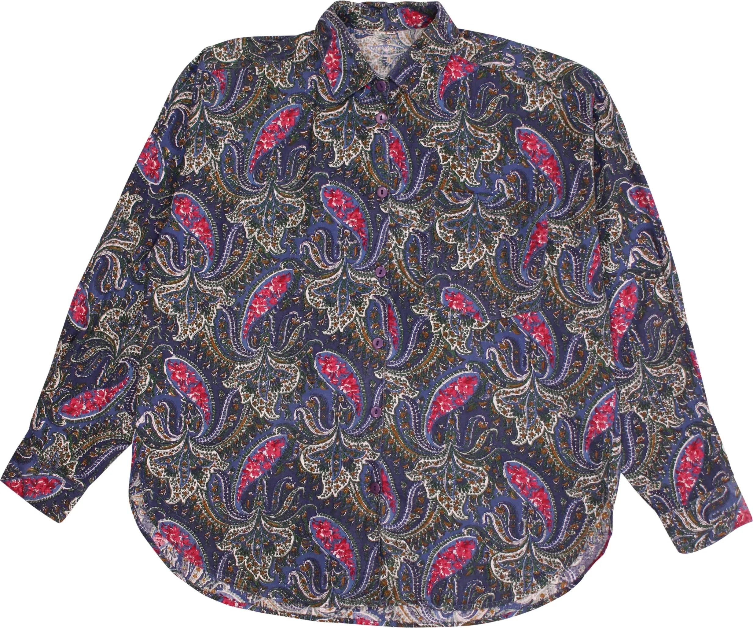 Unknown - 90s Blouse with Paisley Print- ThriftTale.com - Vintage and second handclothing