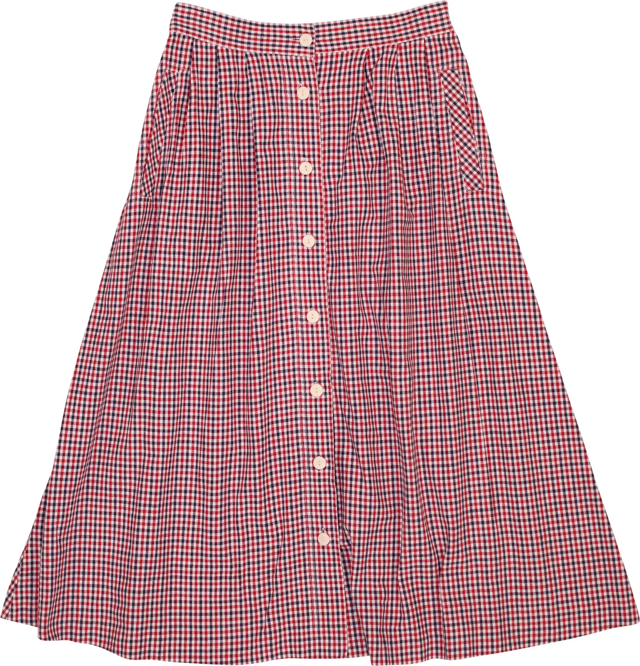 Unknown - 90s Checkered Midi Skirt- ThriftTale.com - Vintage and second handclothing