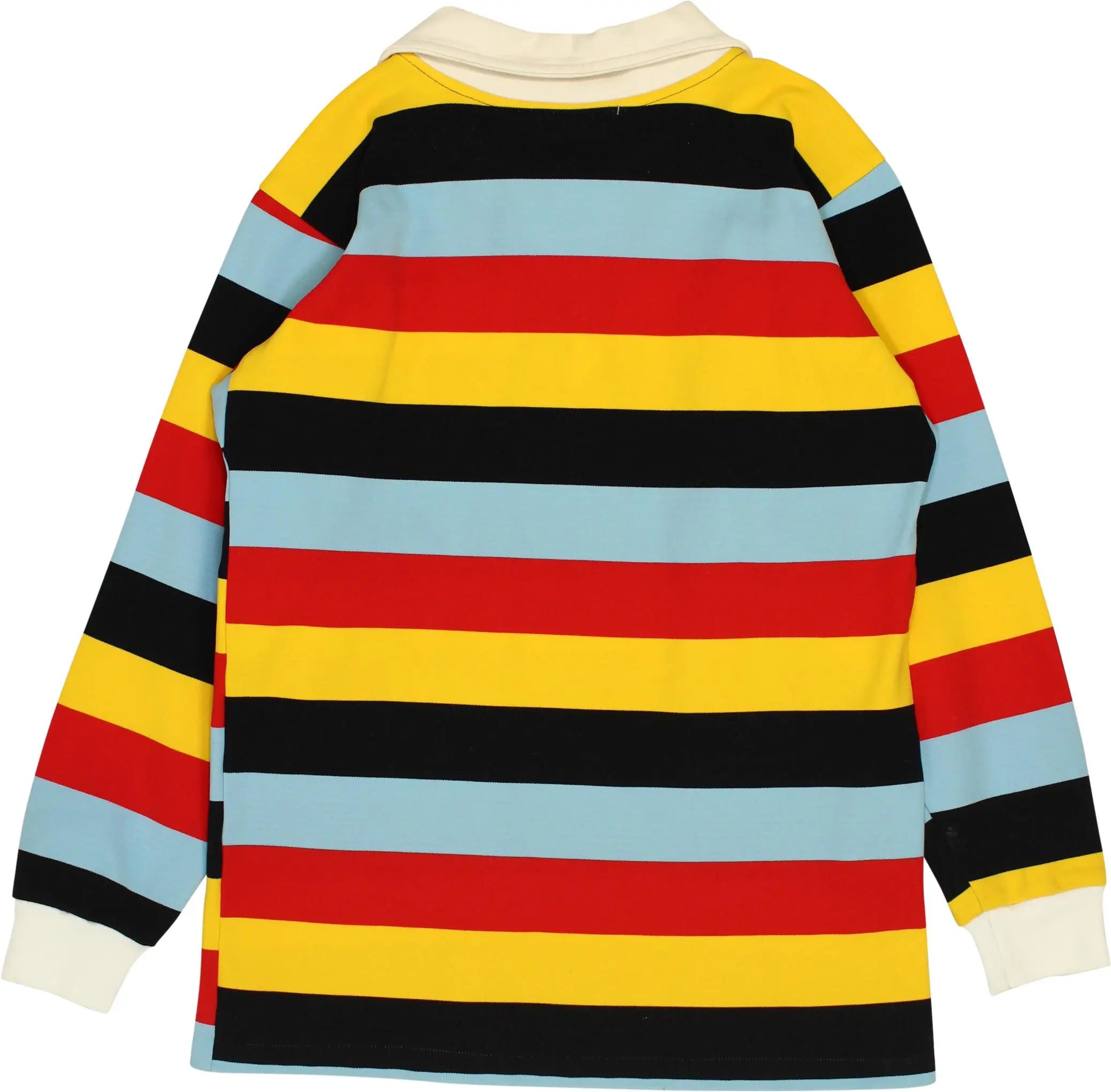 Unknown - 90s Colourful Striped V-neck Sweater- ThriftTale.com - Vintage and second handclothing
