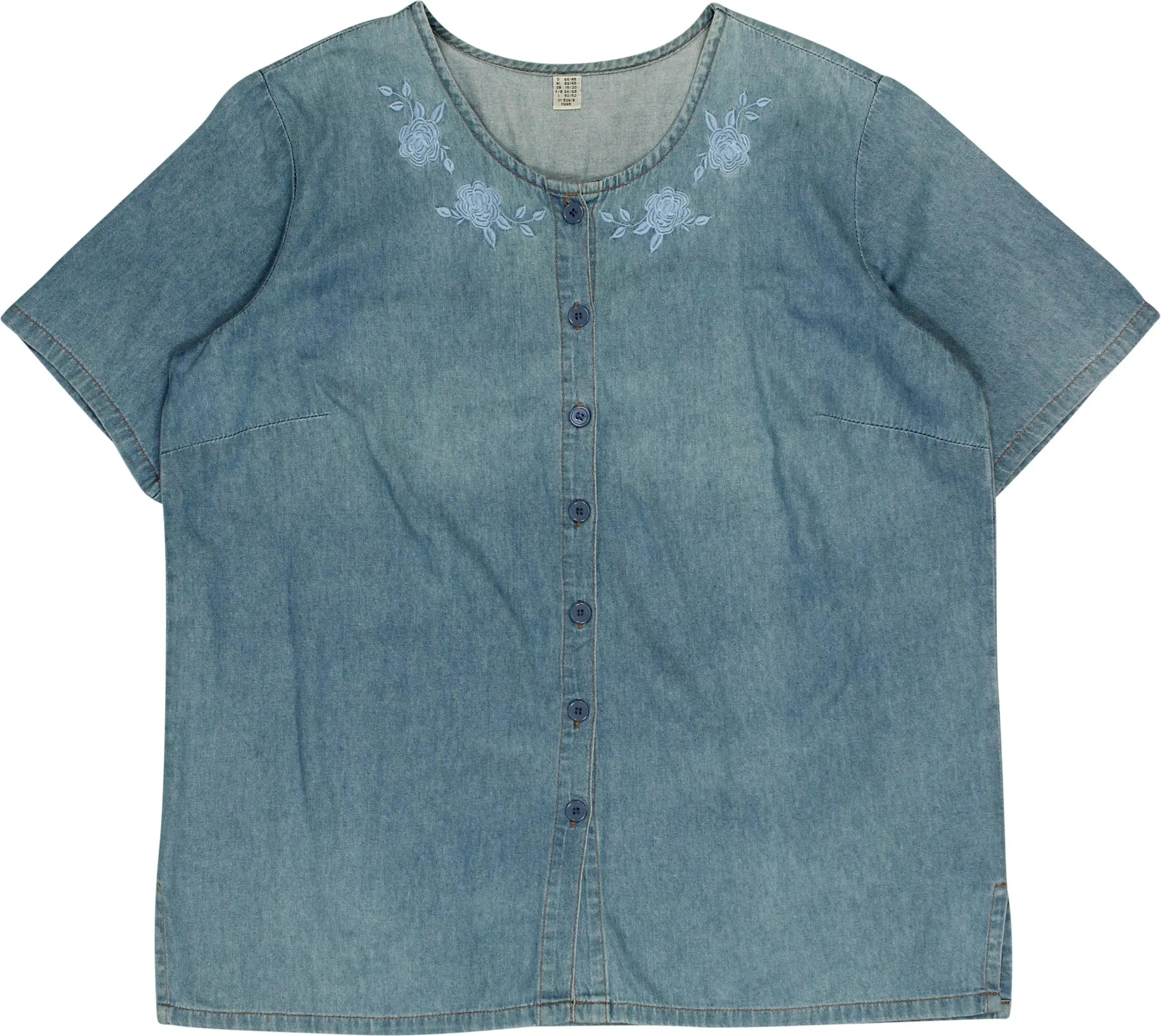 Unknown - 90s Denim Embroidered Top- ThriftTale.com - Vintage and second handclothing