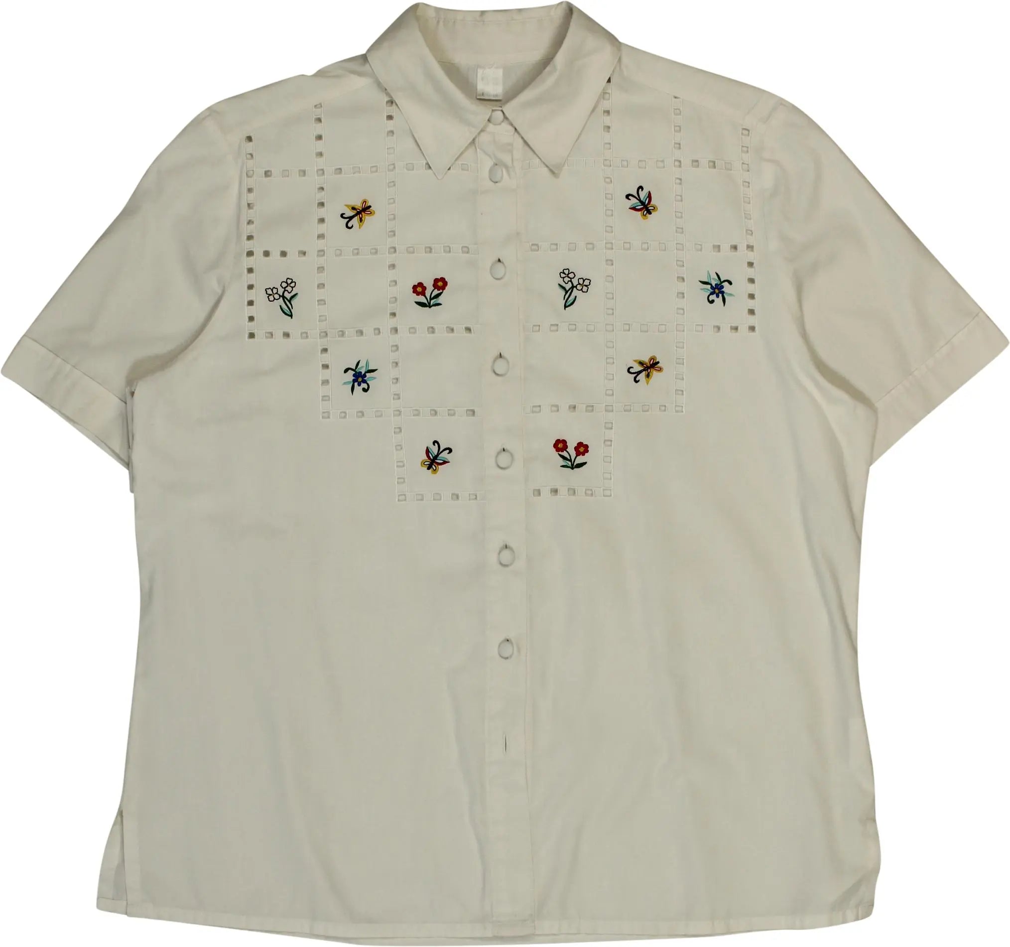 Unknown - 90s Embroidered Blouse- ThriftTale.com - Vintage and second handclothing