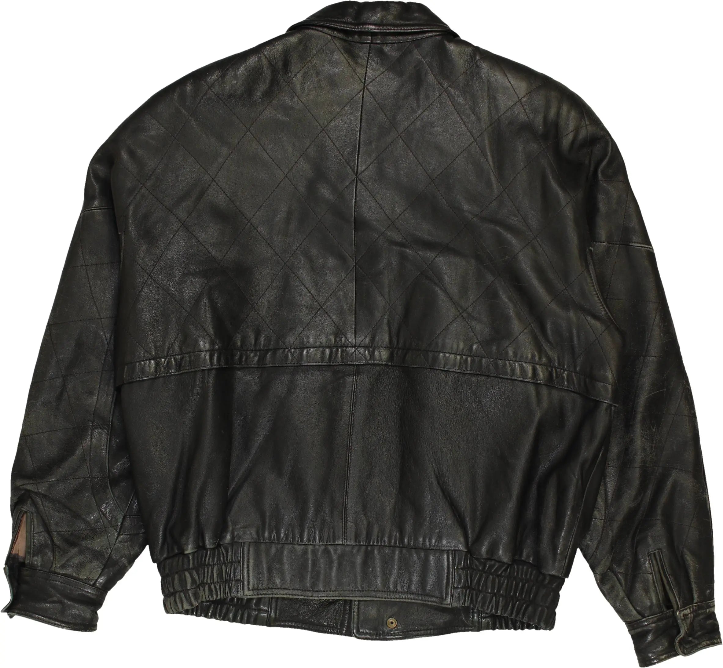 Unknown - 90s Leather Jacket- ThriftTale.com - Vintage and second handclothing