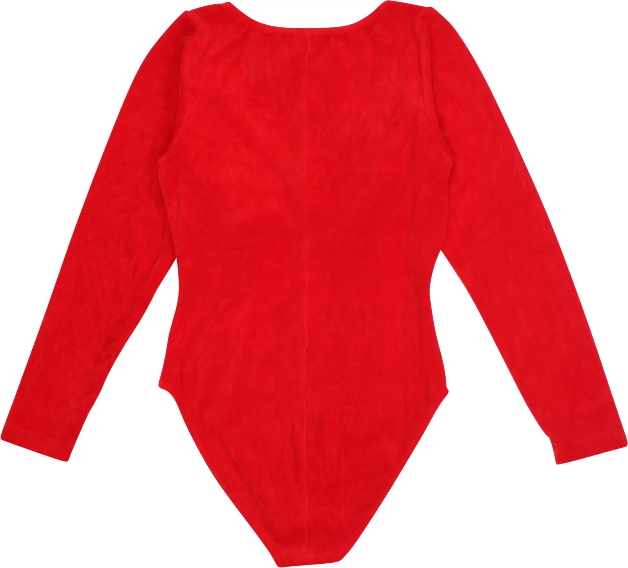 Unknown - 90s Red Velvet Bodysuit- ThriftTale.com - Vintage and second handclothing
