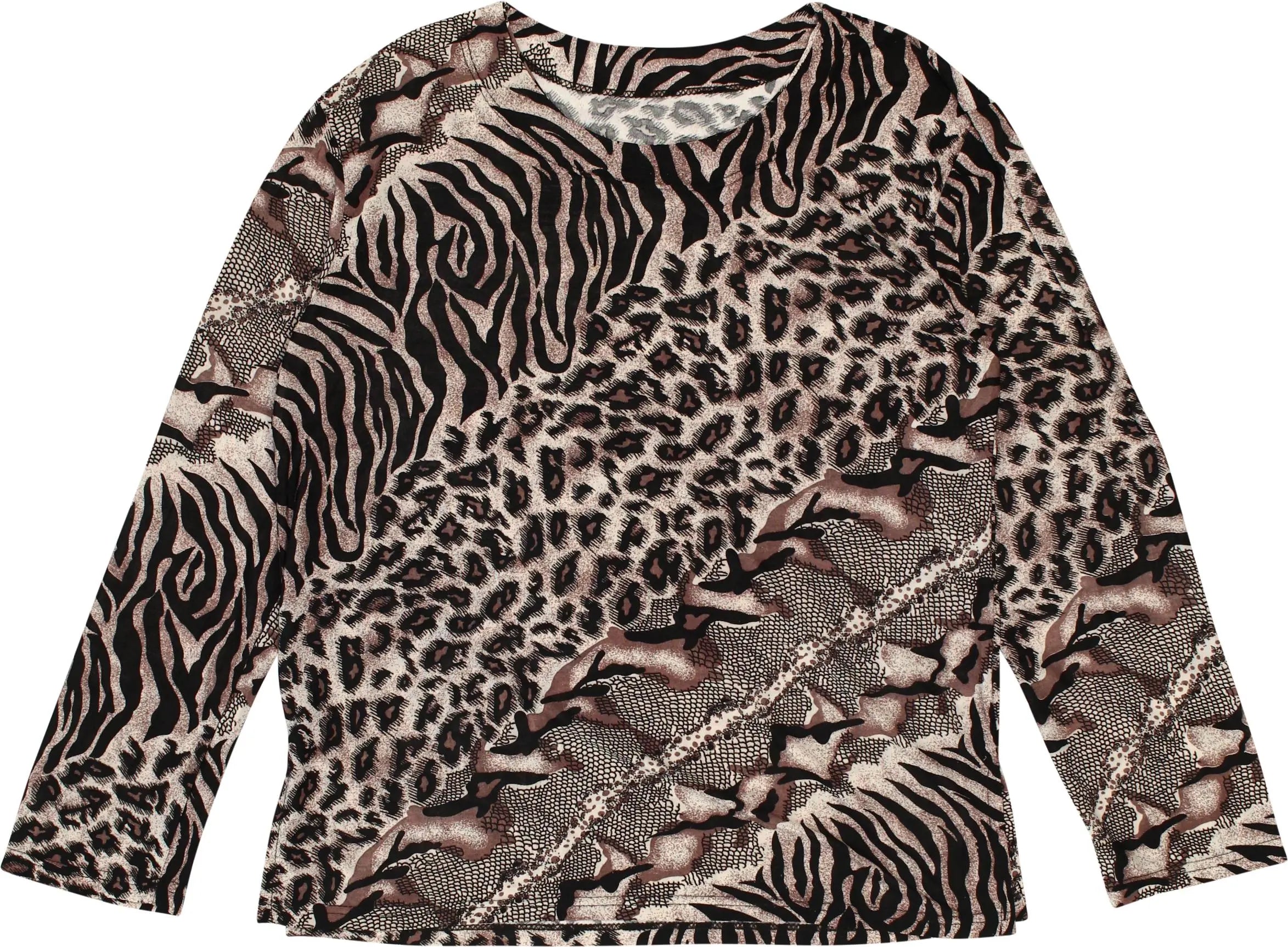 Unknown - Animal Print Long Sleeve Top- ThriftTale.com - Vintage and second handclothing