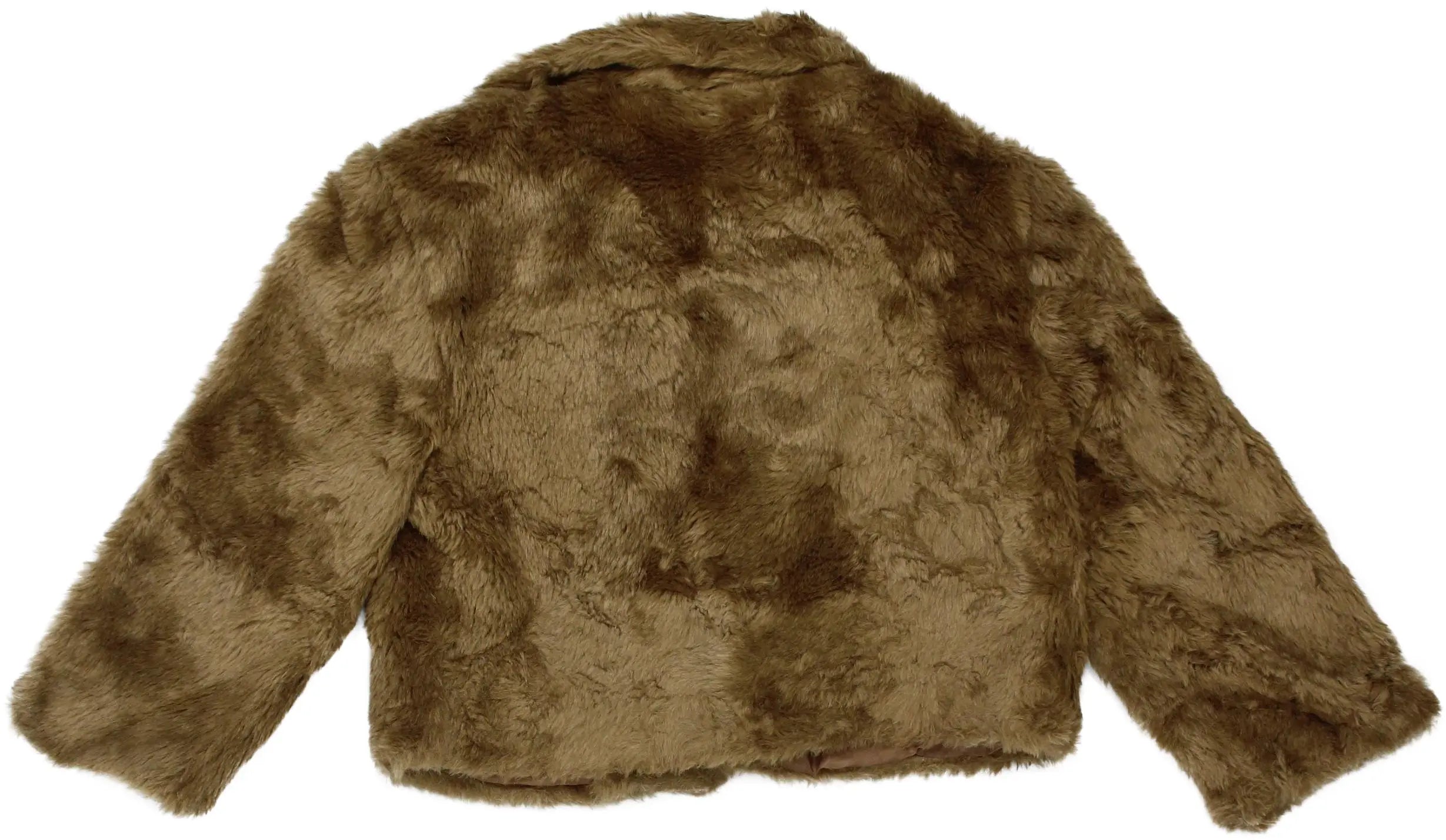 Unknown - Beige Faux Fur Coat- ThriftTale.com - Vintage and second handclothing