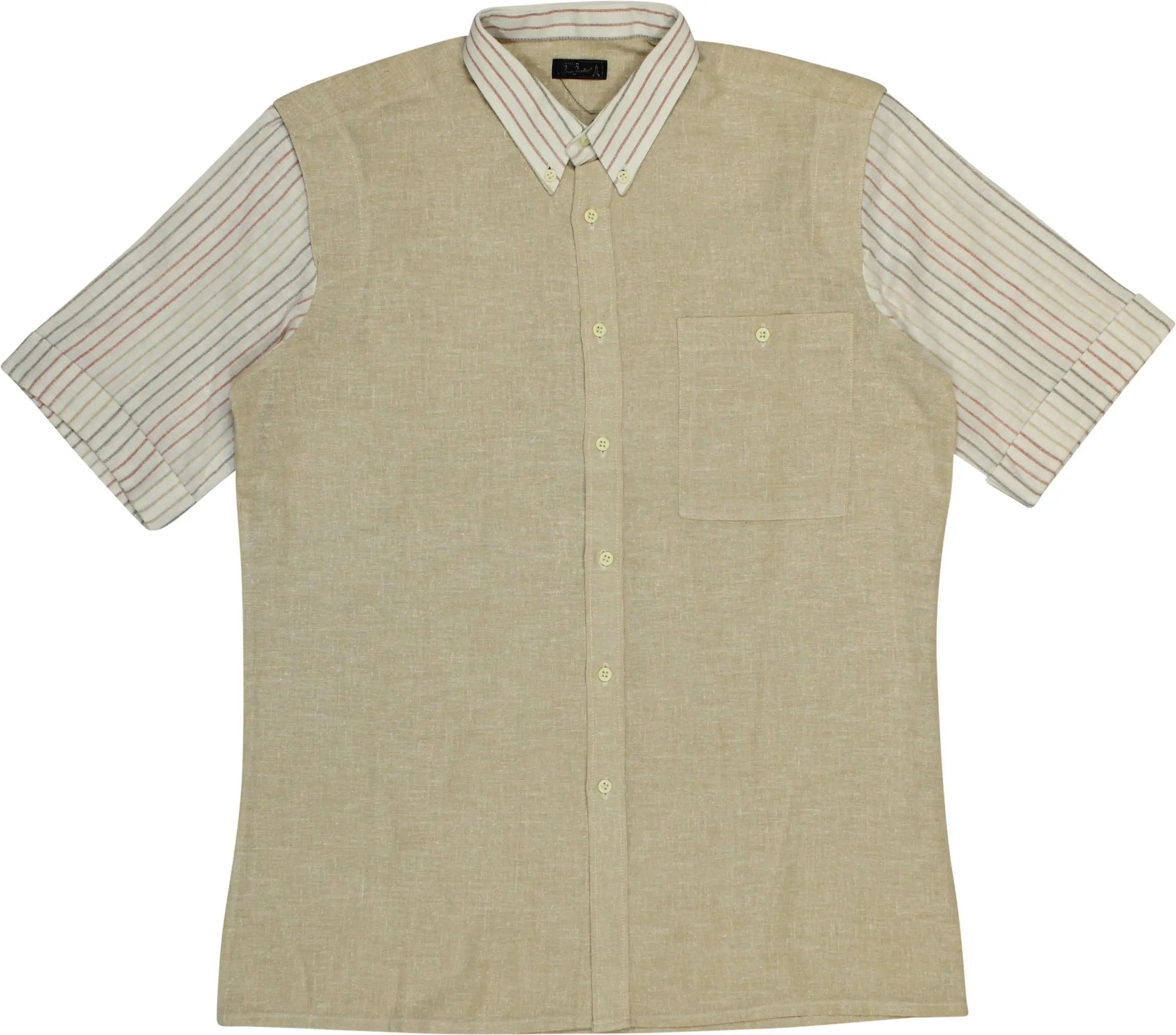 Unknown - Beige Short Sleeve Shirt- ThriftTale.com - Vintage and second handclothing