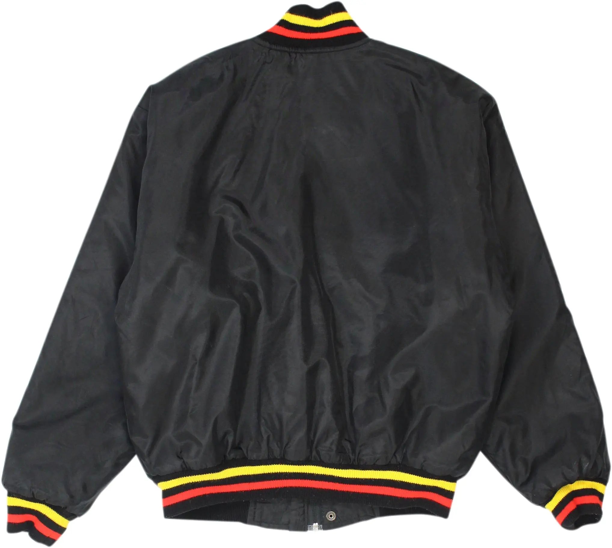 Unknown - Black Baseball Jacket- ThriftTale.com - Vintage and second handclothing