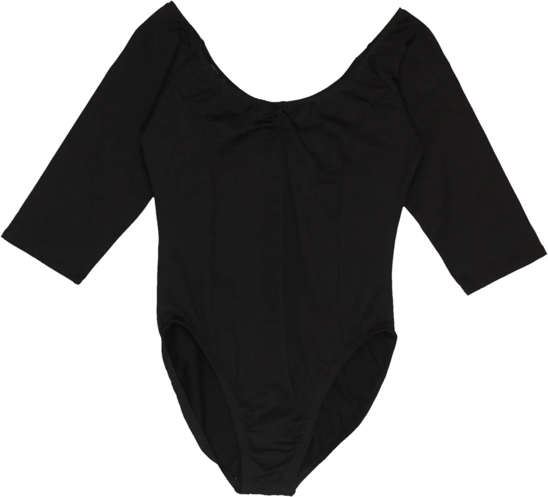 Unknown - Black Bodysuit- ThriftTale.com - Vintage and second handclothing