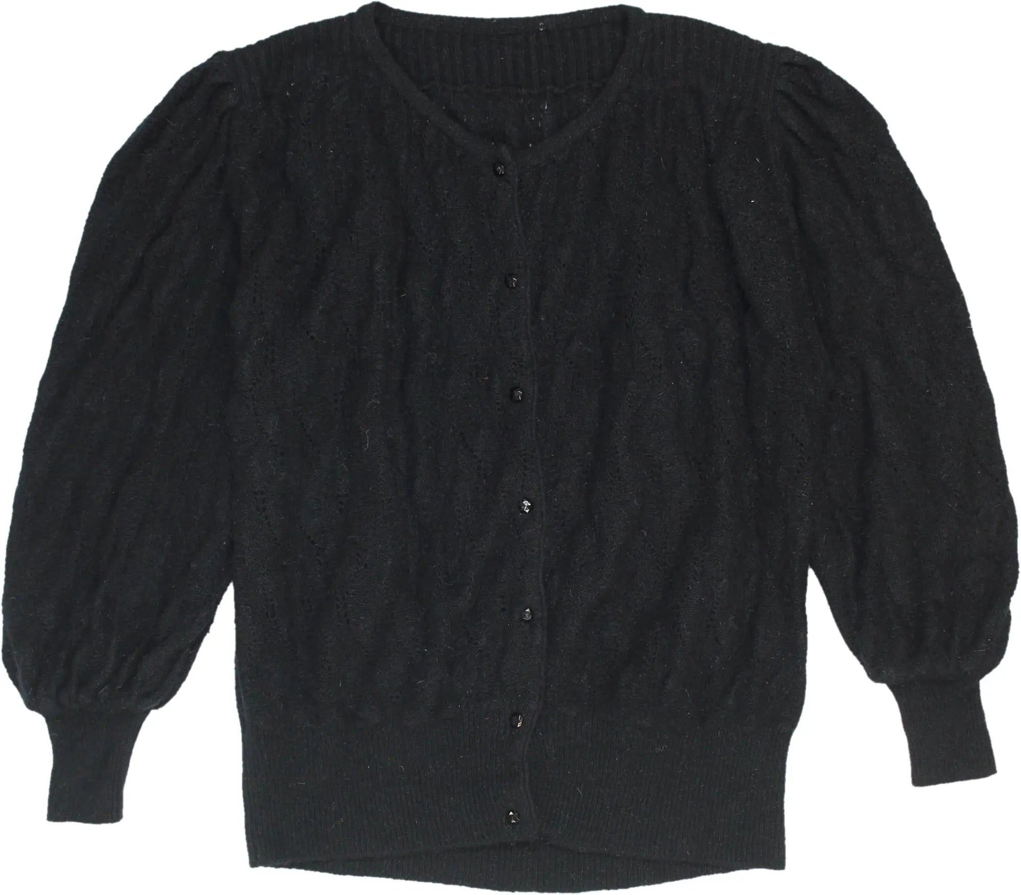 Unknown - Black Cardigan- ThriftTale.com - Vintage and second handclothing