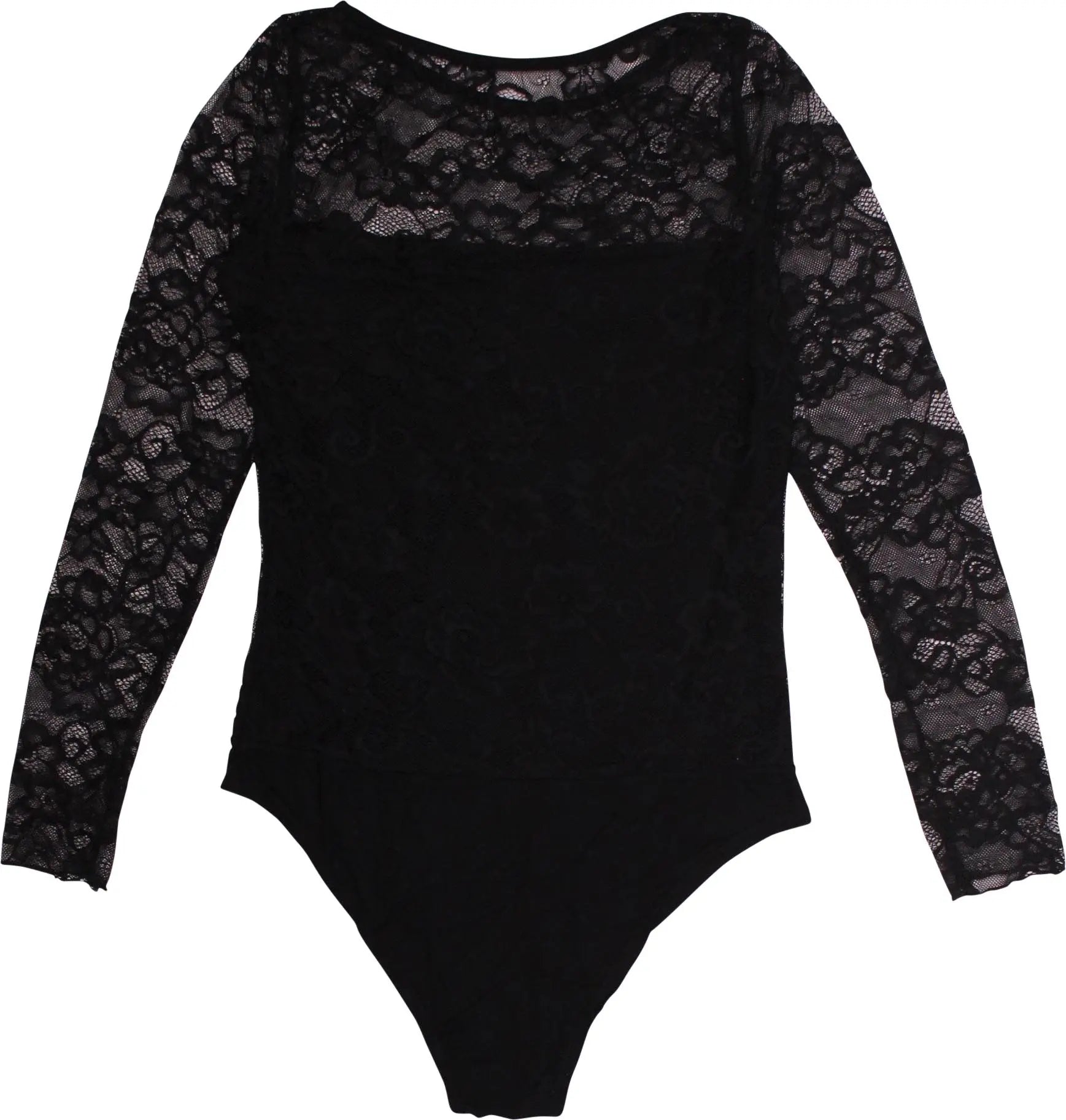 Unknown - Black Lace Body- ThriftTale.com - Vintage and second handclothing