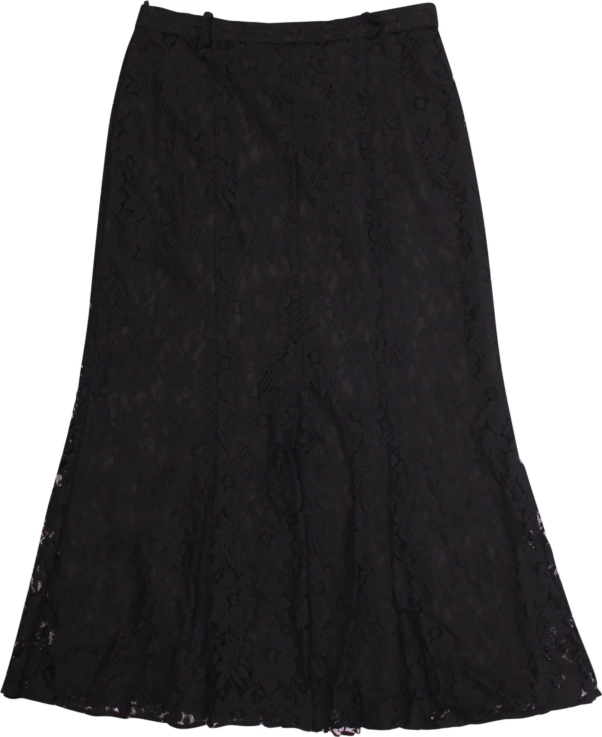 Unknown - Black Lace Skirt- ThriftTale.com - Vintage and second handclothing