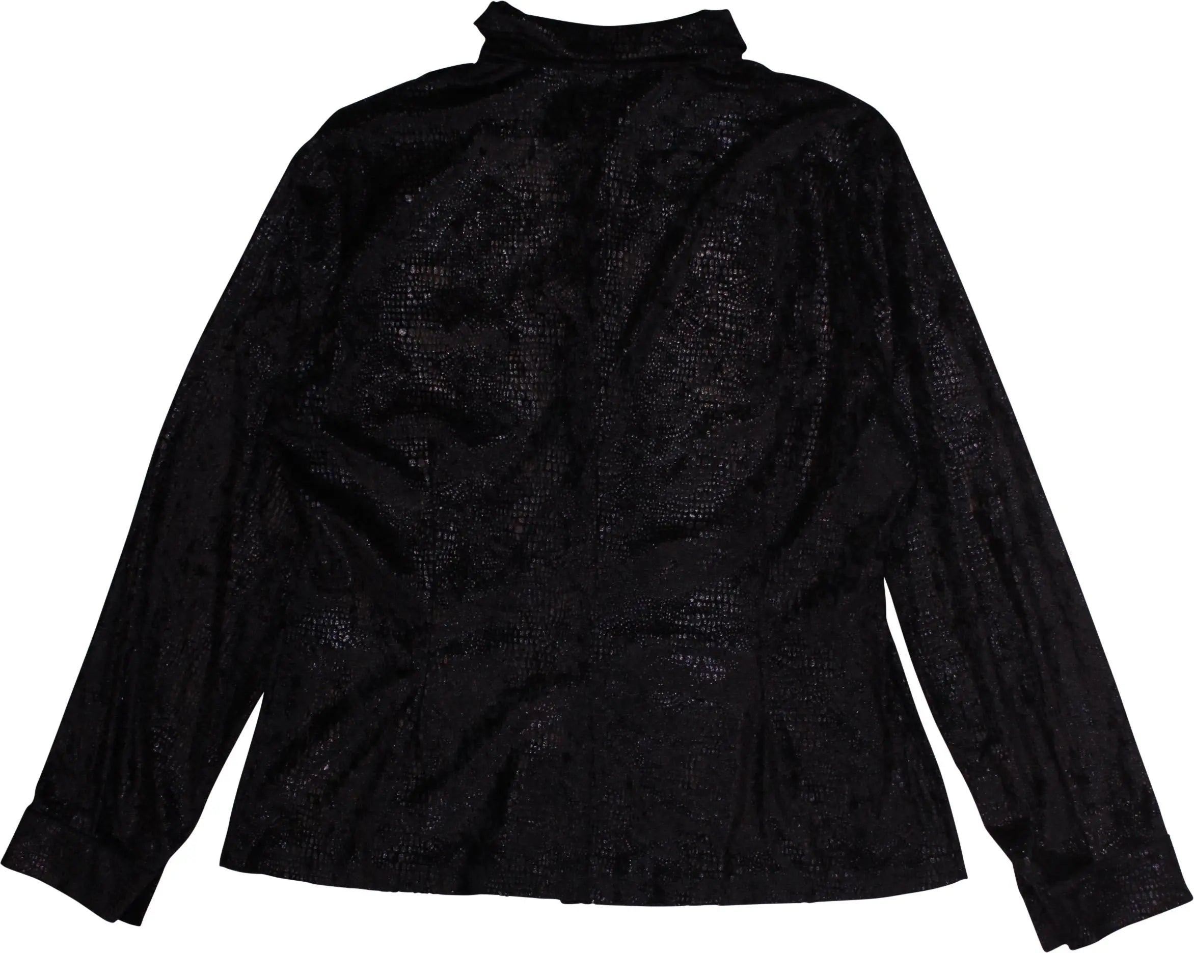 Unknown - Black Snake Print Blouse- ThriftTale.com - Vintage and second handclothing