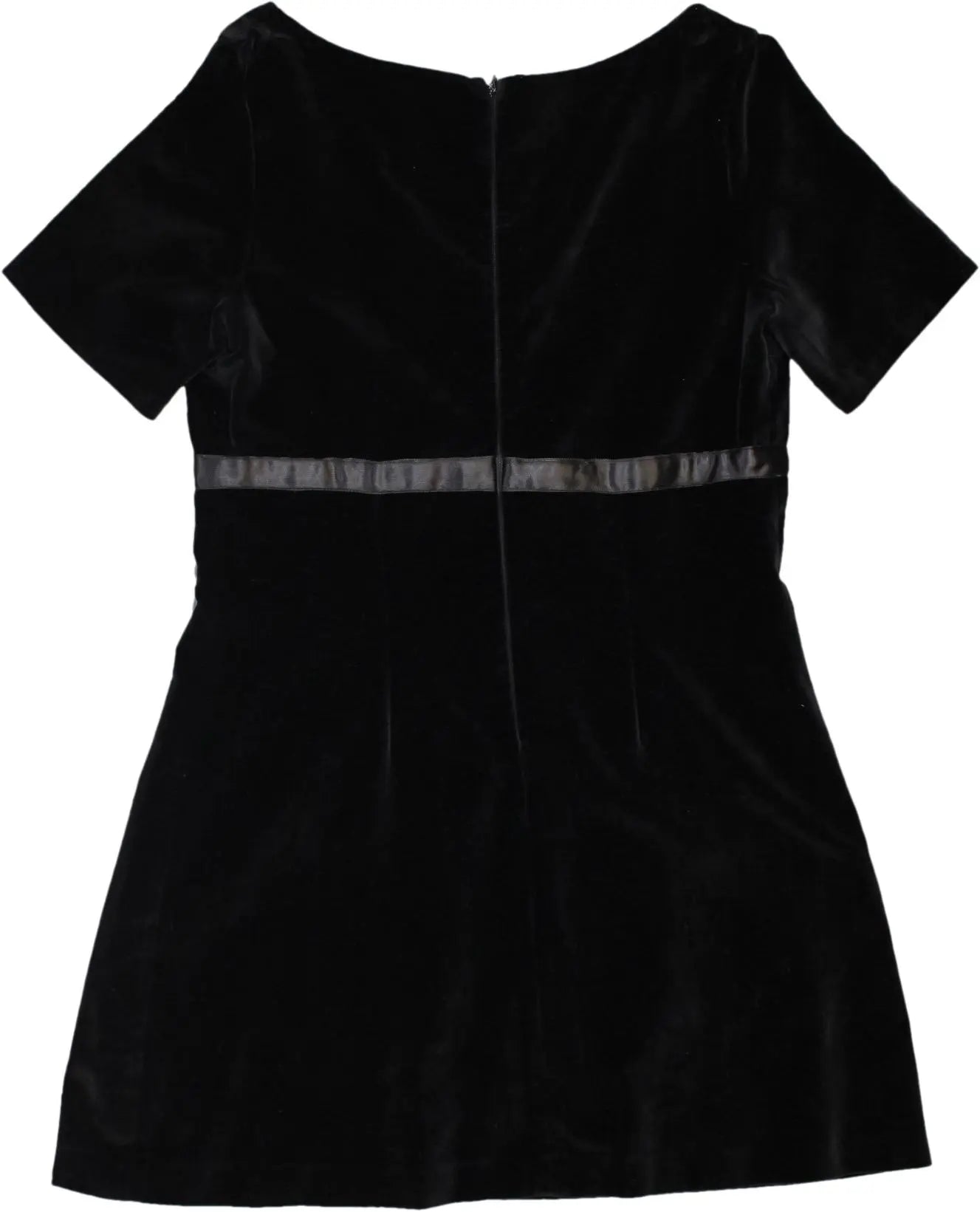 Unknown - Black Velvet Dress- ThriftTale.com - Vintage and second handclothing
