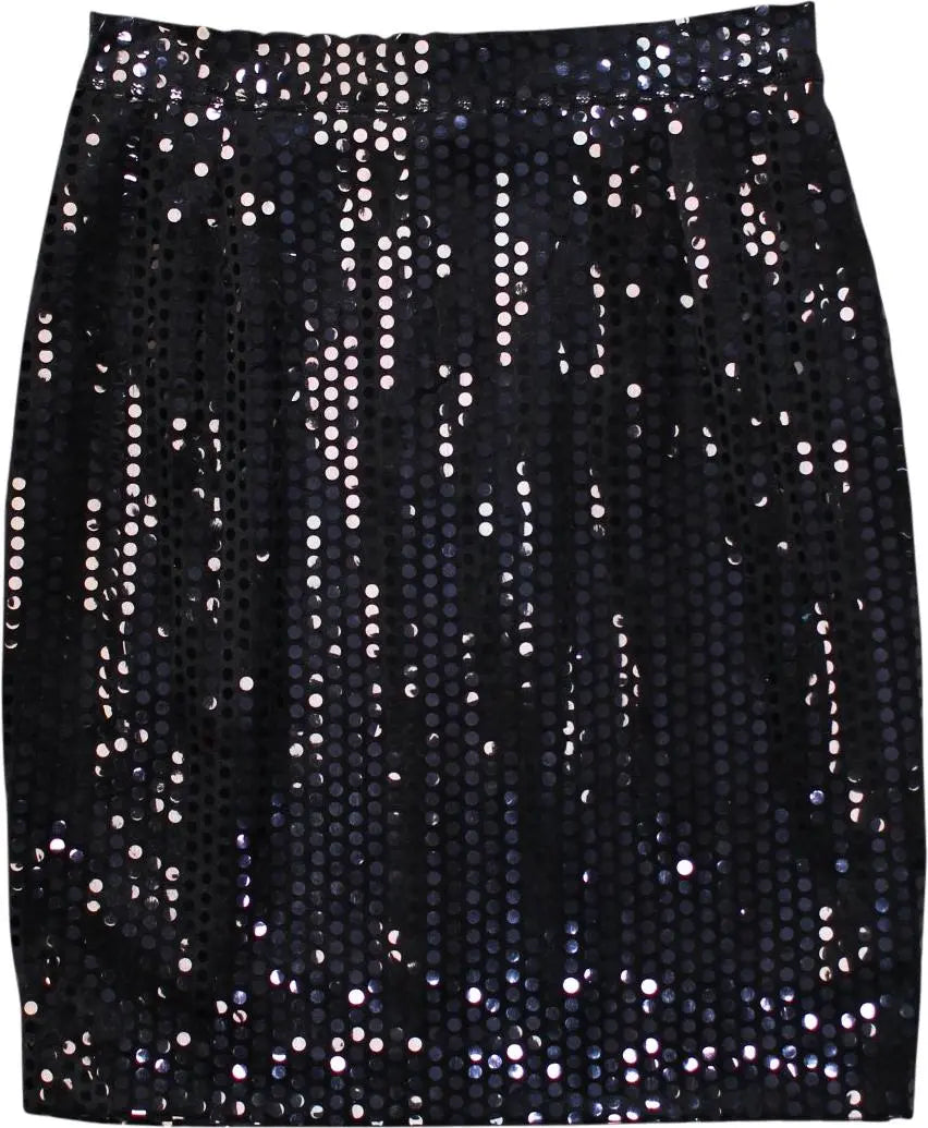 Black Velvet Sequin Skirt ThriftTale