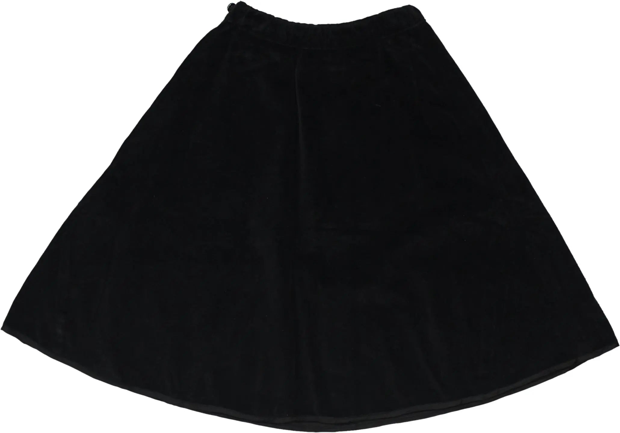 Unknown - Black Velvet Skirt- ThriftTale.com - Vintage and second handclothing
