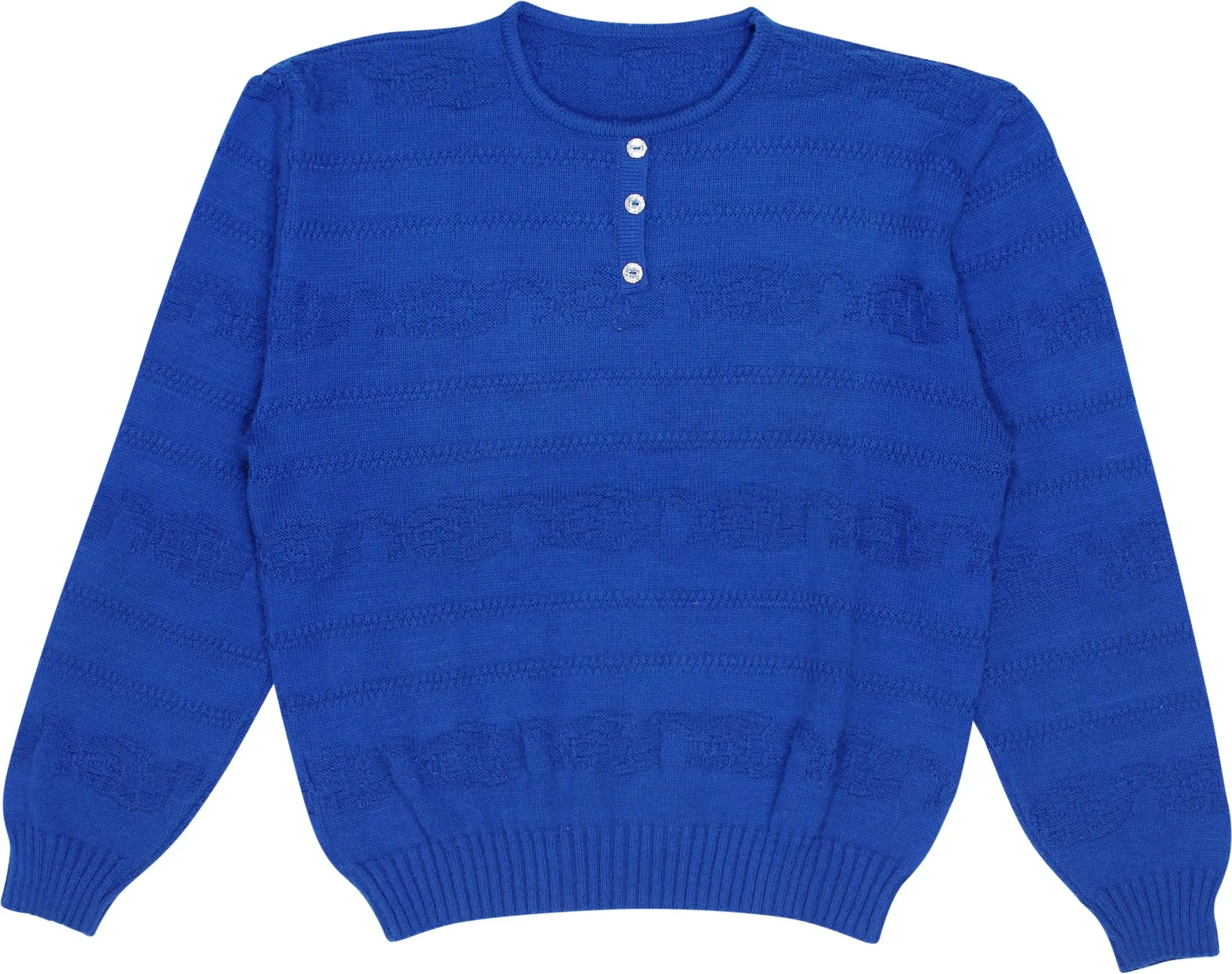 Unknown - Blue Knitted Jumper- ThriftTale.com - Vintage and second handclothing