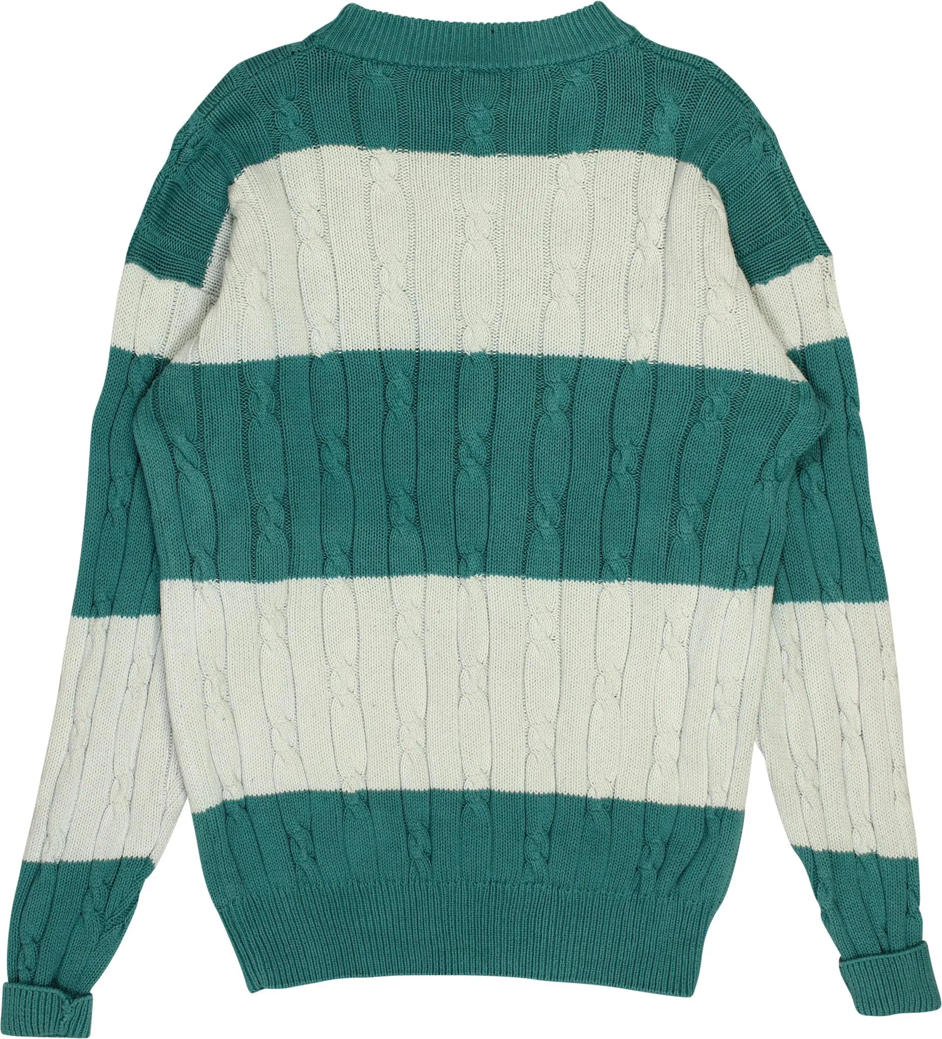 Unknown - Blue Striped Jumper- ThriftTale.com - Vintage and second handclothing