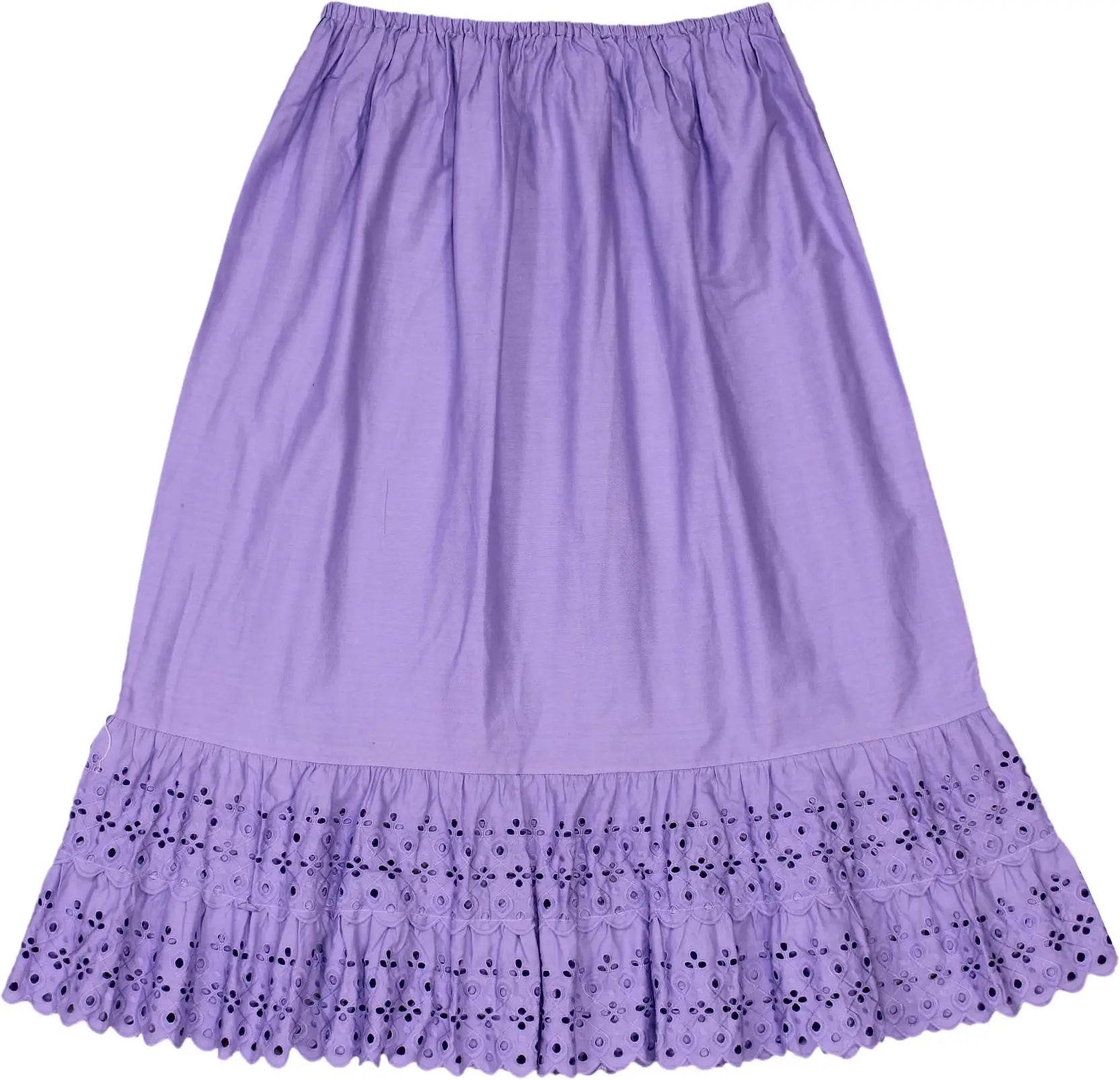 Unknown - Boho Lavender Cotton Skirt- ThriftTale.com - Vintage and second handclothing