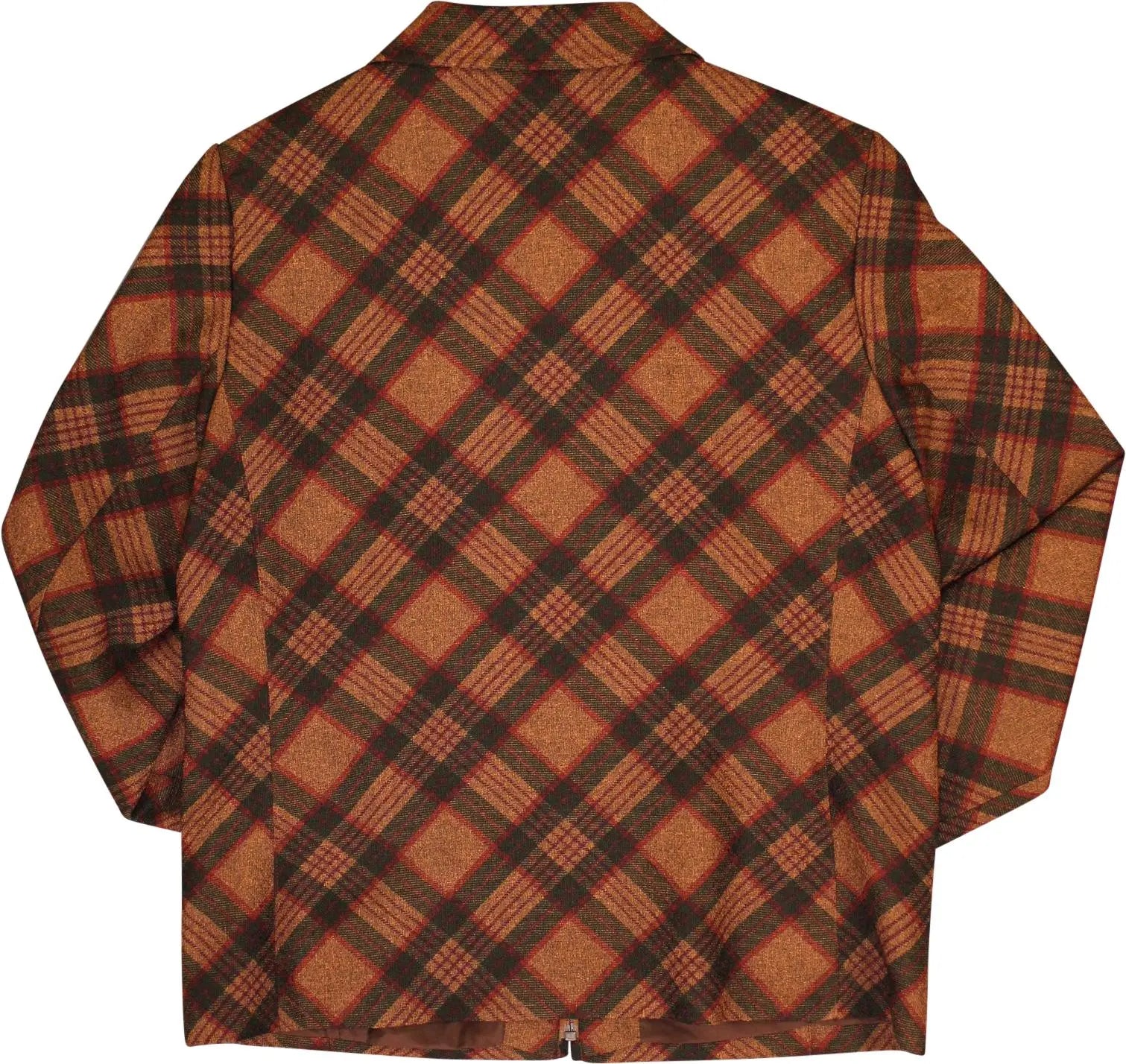 Unknown - Brown Checked Jacket- ThriftTale.com - Vintage and second handclothing