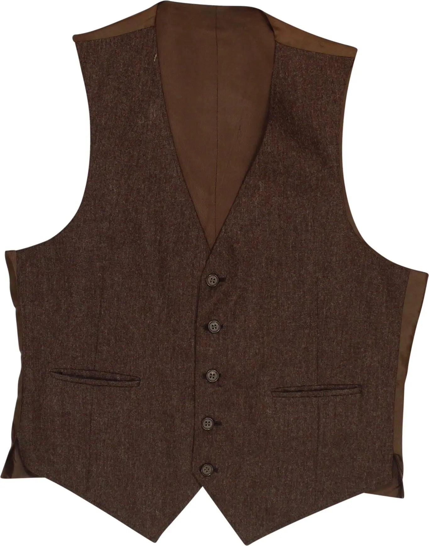 Unknown - Brown Gilet- ThriftTale.com - Vintage and second handclothing