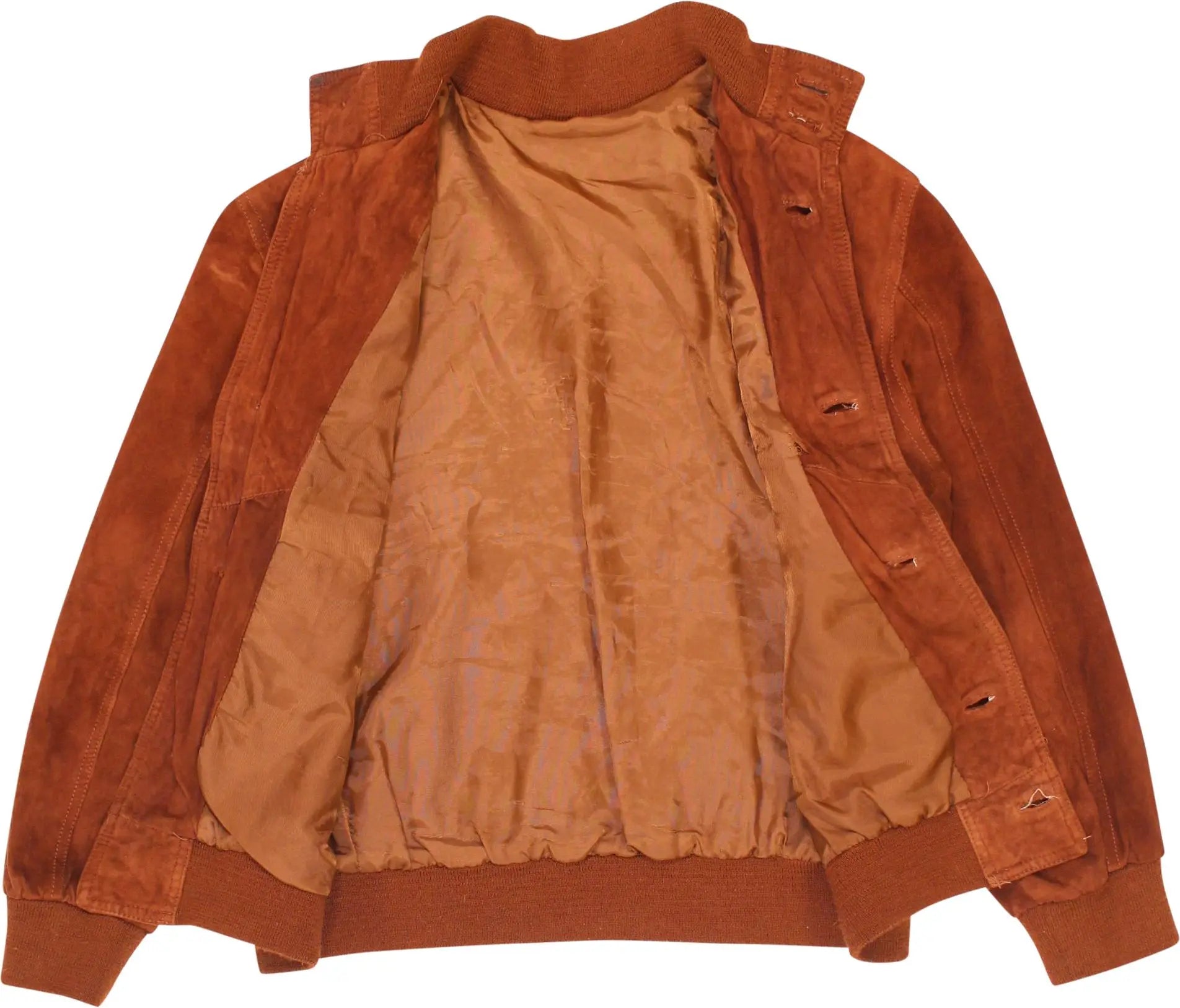 Unknown - Brown Leather Jacket- ThriftTale.com - Vintage and second handclothing