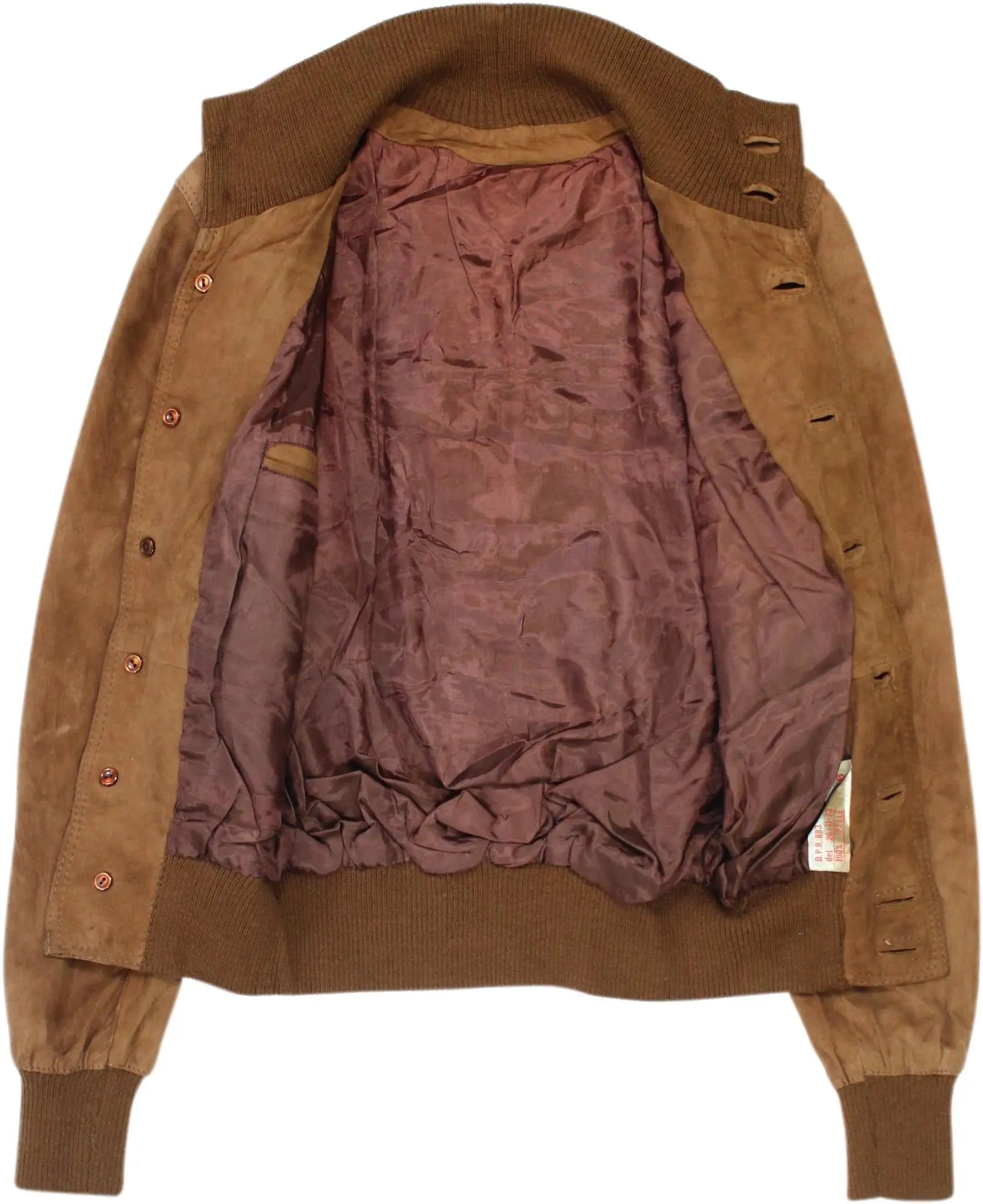Unknown - Brown Leather Jacket- ThriftTale.com - Vintage and second handclothing