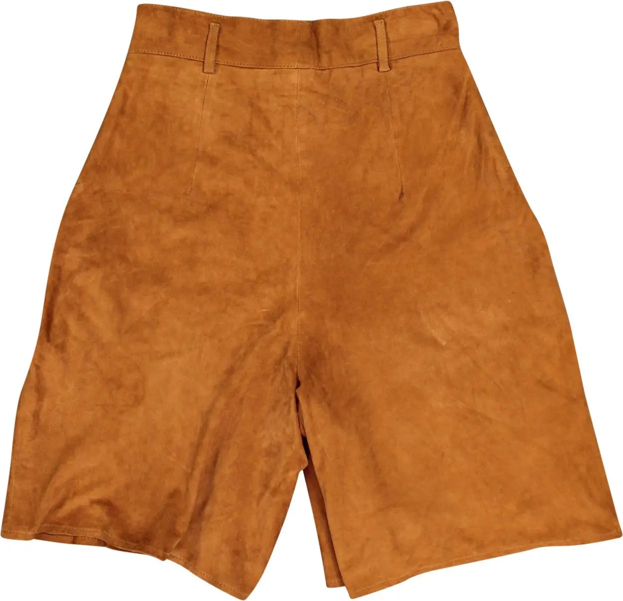Unknown - Brown Leather Shorts- ThriftTale.com - Vintage and second handclothing