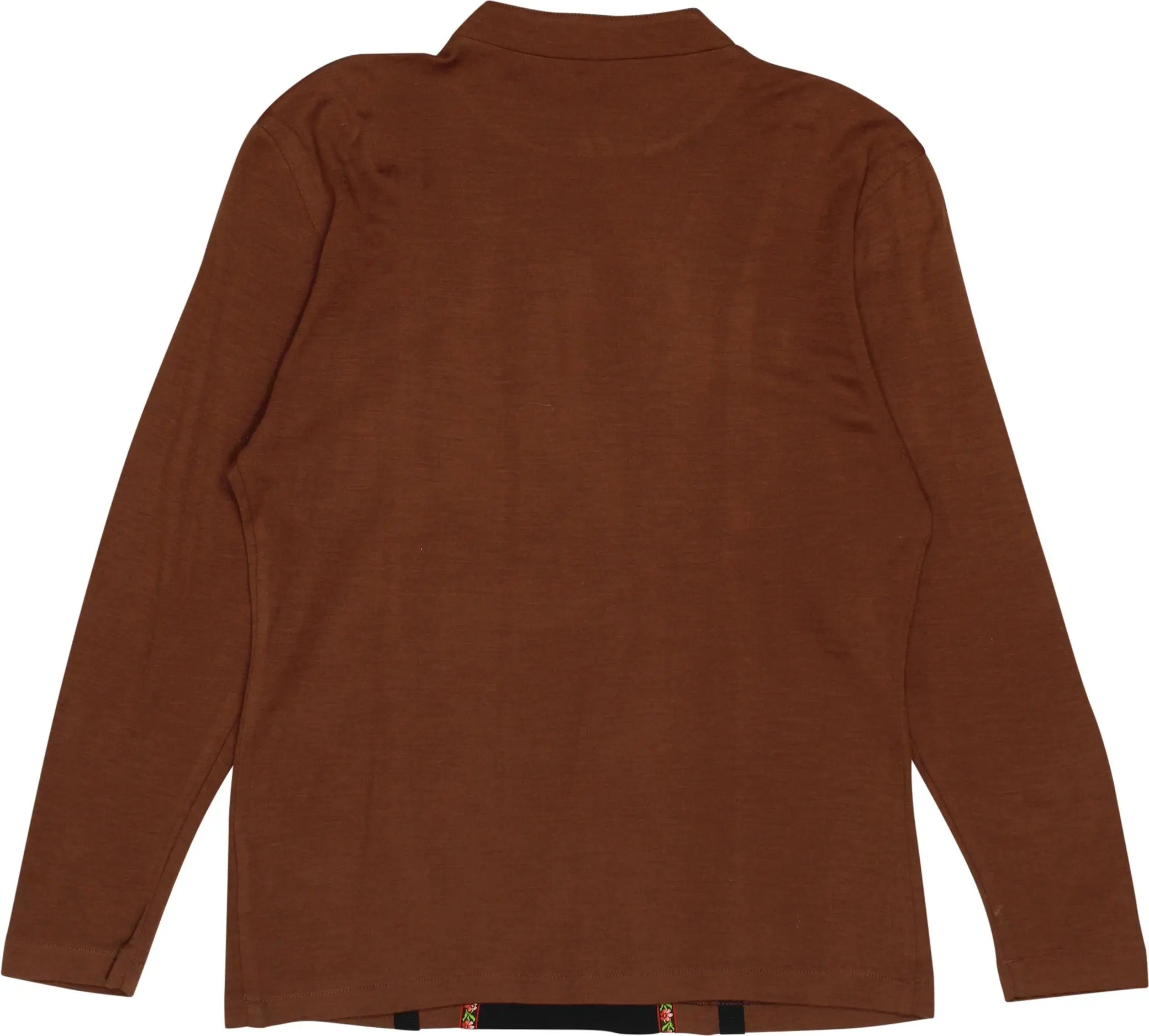 Unknown - Brown Long Sleeve Top- ThriftTale.com - Vintage and second handclothing