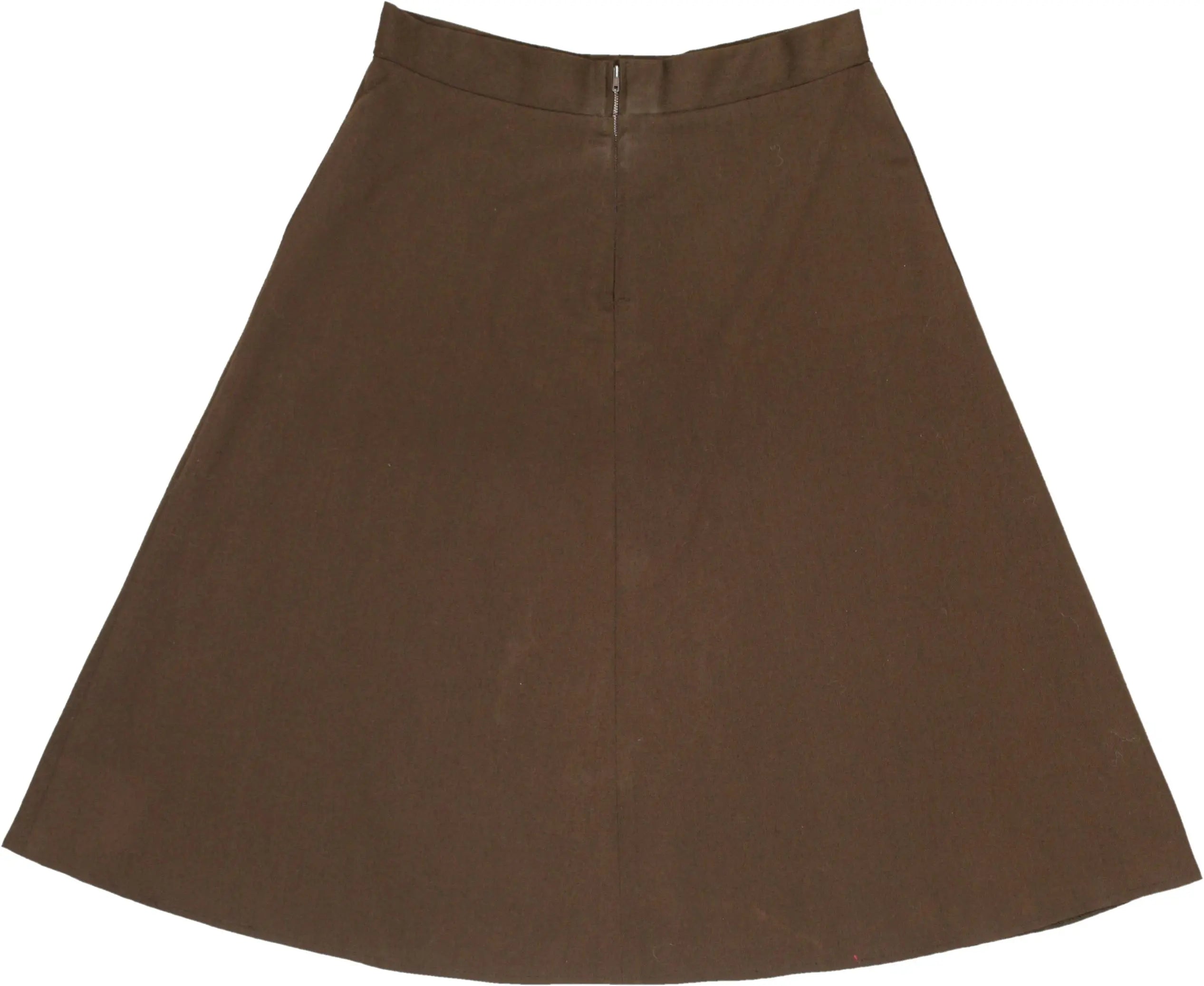 Unknown - Brown Midi Skirt- ThriftTale.com - Vintage and second handclothing
