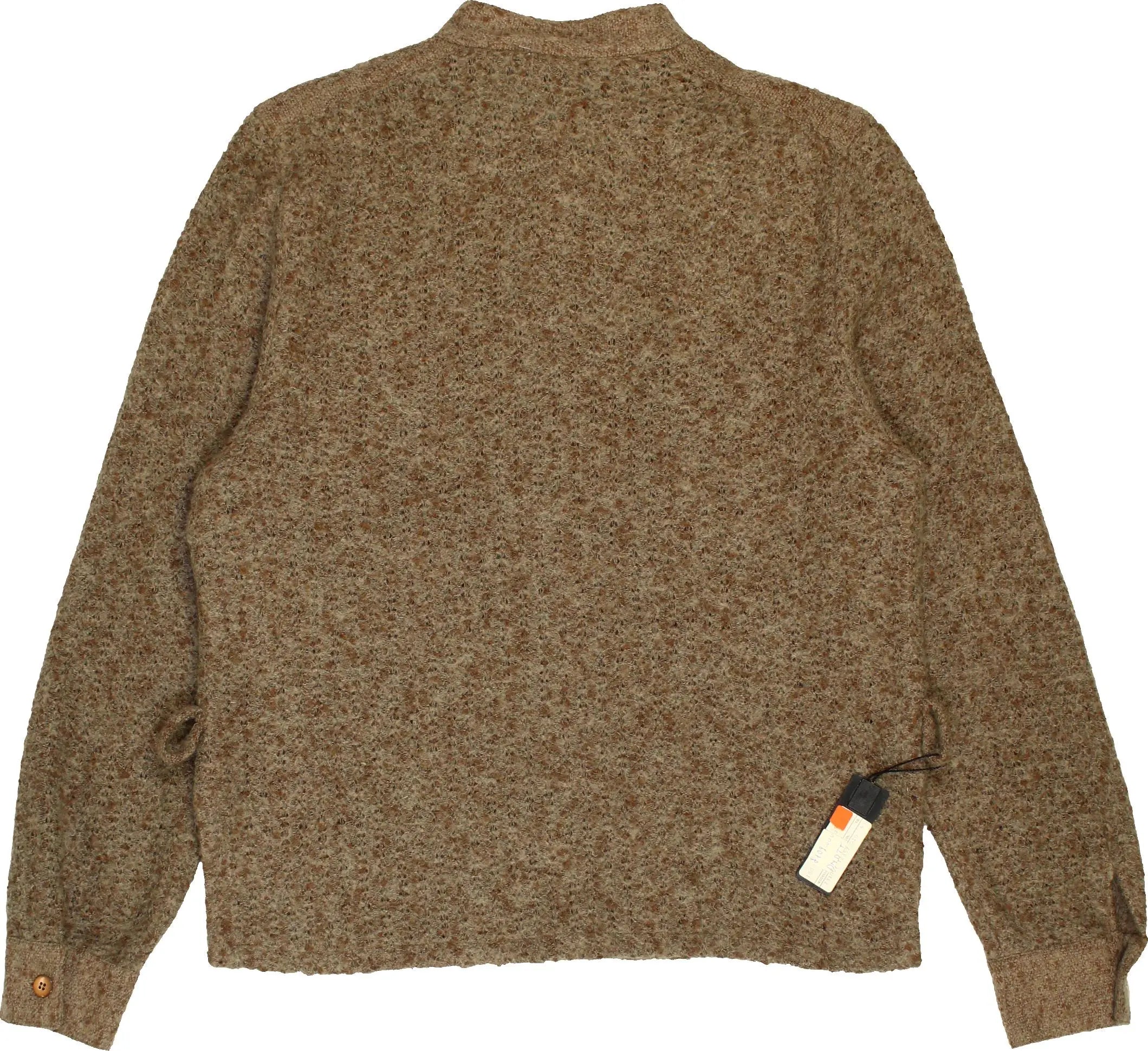 Unknown - Brown Quarter Neck Jumper- ThriftTale.com - Vintage and second handclothing