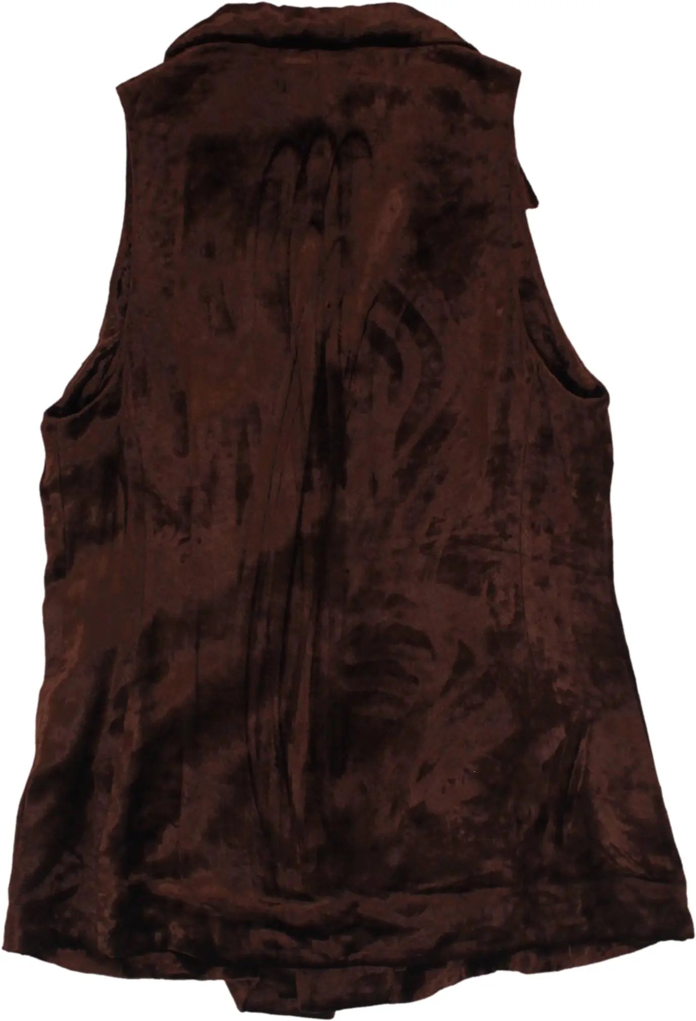 Unknown - Brown Velvet Gilet- ThriftTale.com - Vintage and second handclothing