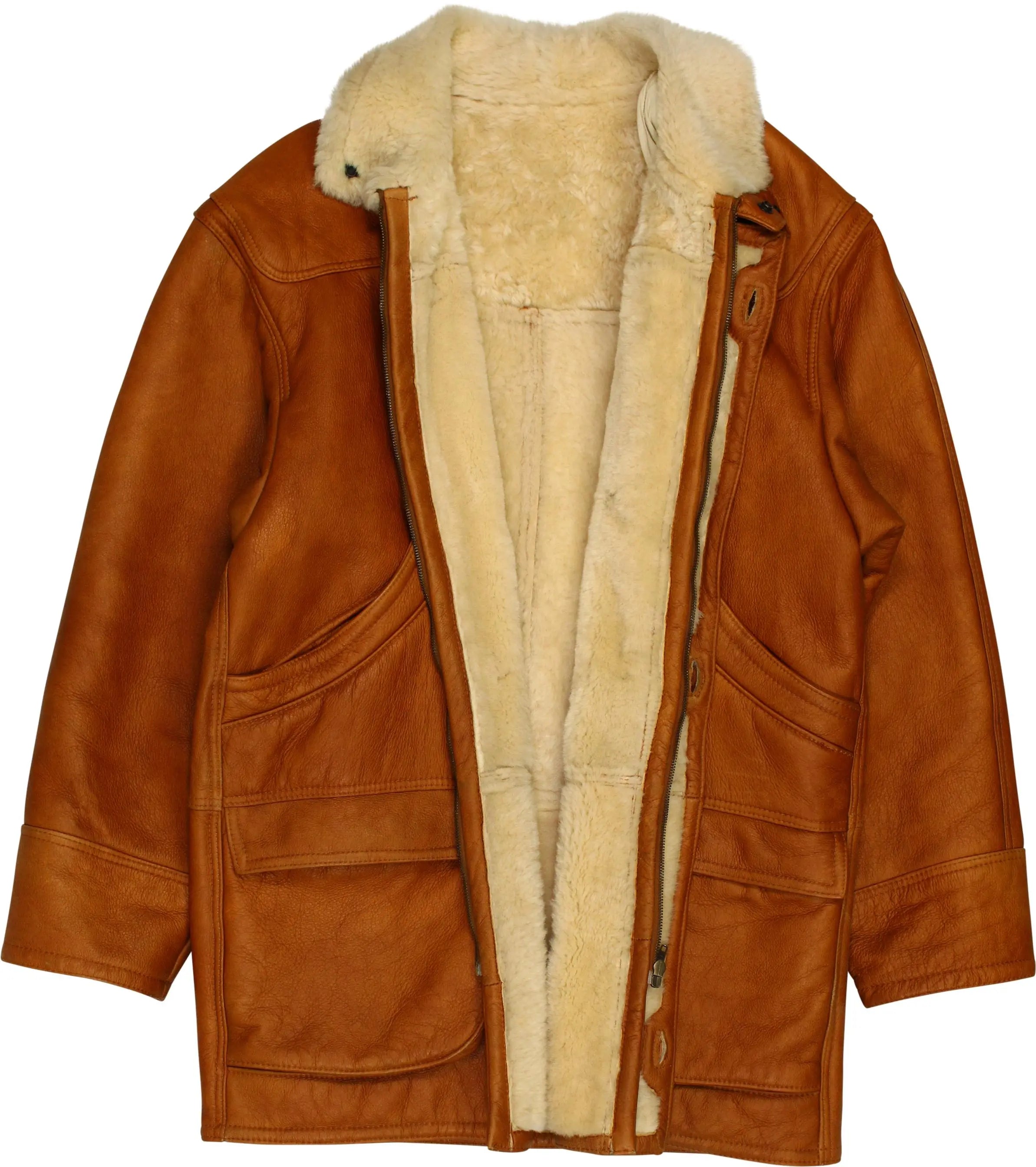 Unknown - Brown shearling coat- ThriftTale.com - Vintage and second handclothing