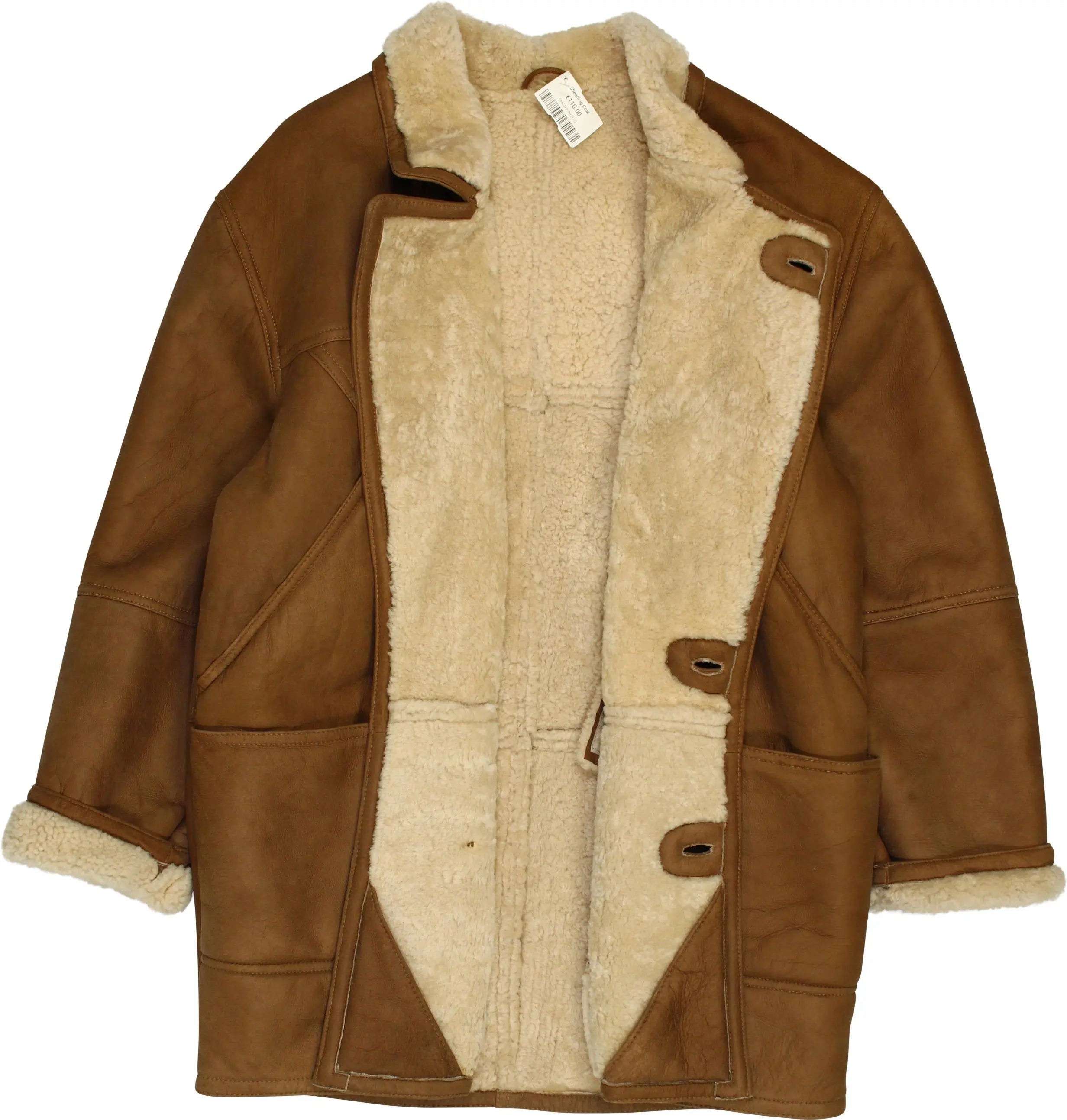 Unknown - Brown shearling coat- ThriftTale.com - Vintage and second handclothing