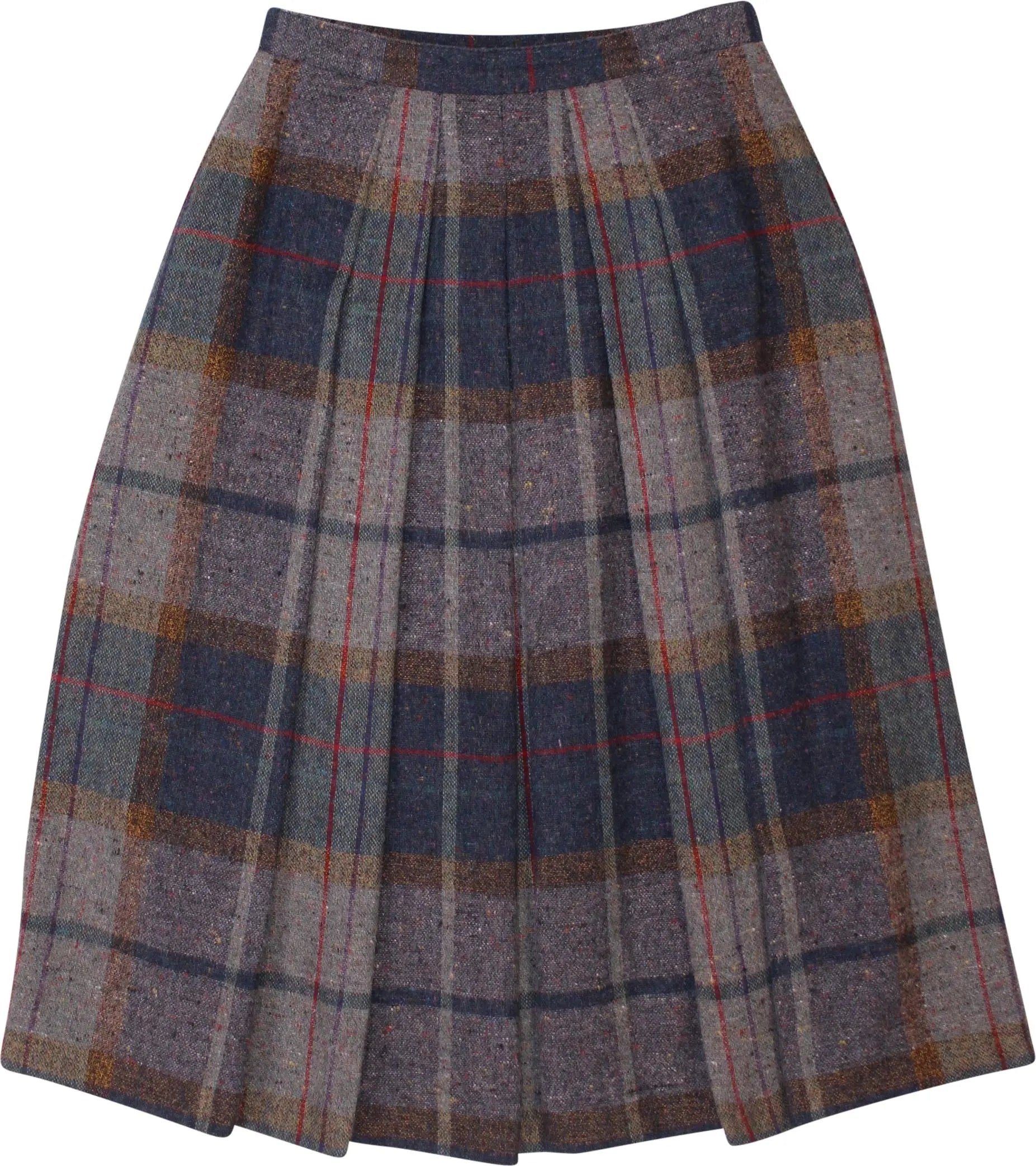 Unknown - Checked Midi Skirt- ThriftTale.com - Vintage and second handclothing