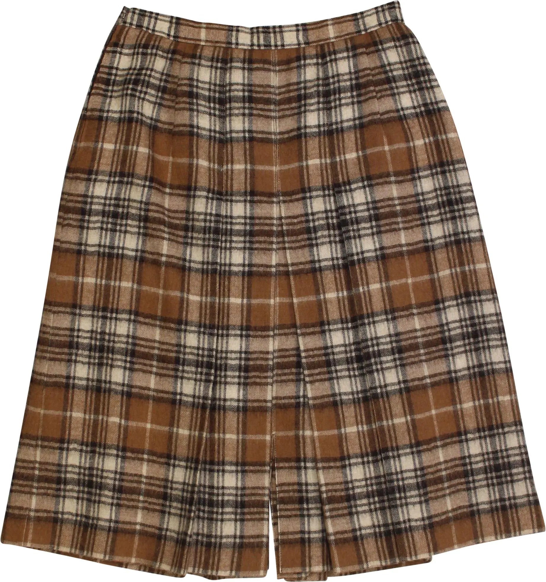 Unknown - Checked Pleated Skirt- ThriftTale.com - Vintage and second handclothing