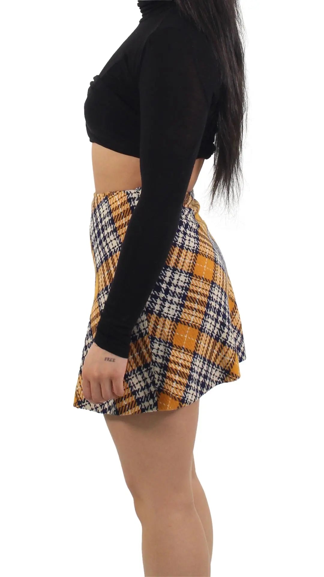 Unknown - Checked Skirt- ThriftTale.com - Vintage and second handclothing
