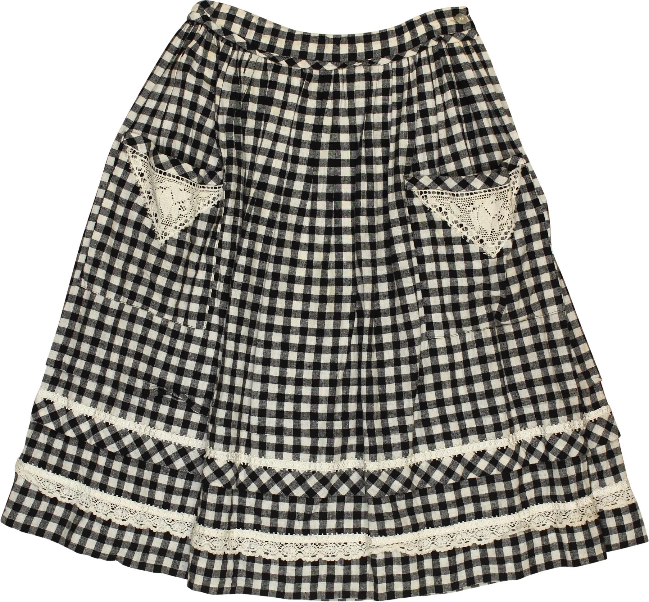 Unknown - Checkered Pleated Skirt- ThriftTale.com - Vintage and second handclothing