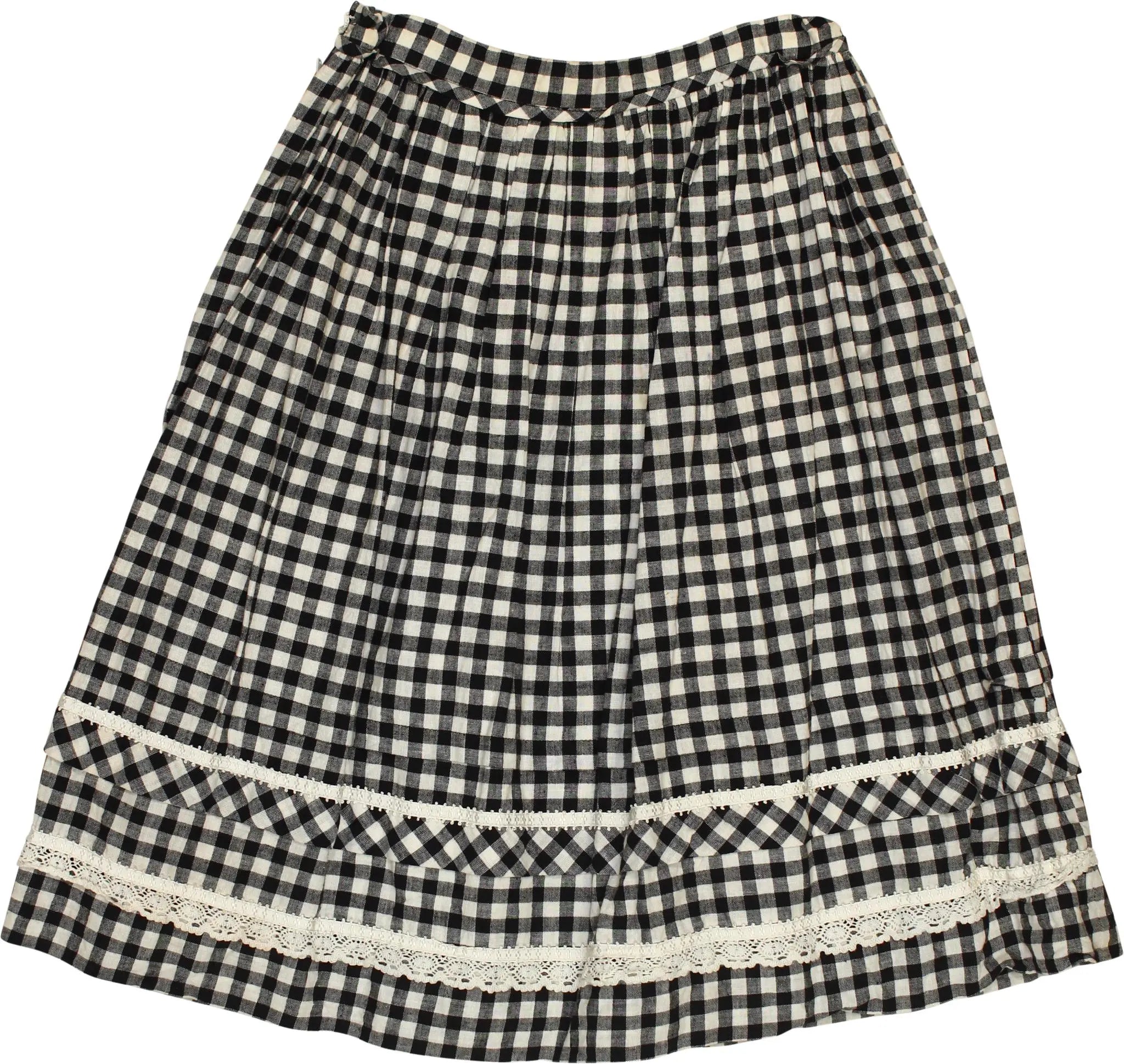Unknown - Checkered Pleated Skirt- ThriftTale.com - Vintage and second handclothing