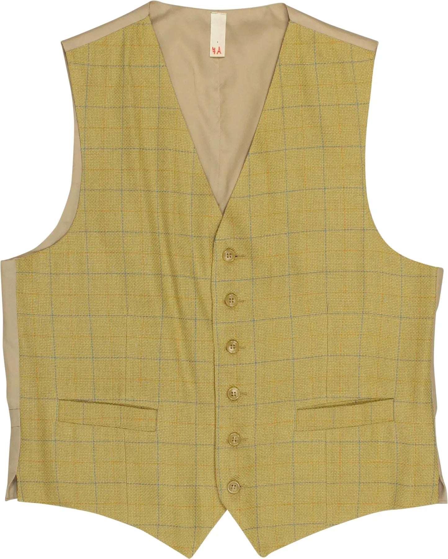 Unknown - Checkered Waistcoat- ThriftTale.com - Vintage and second handclothing