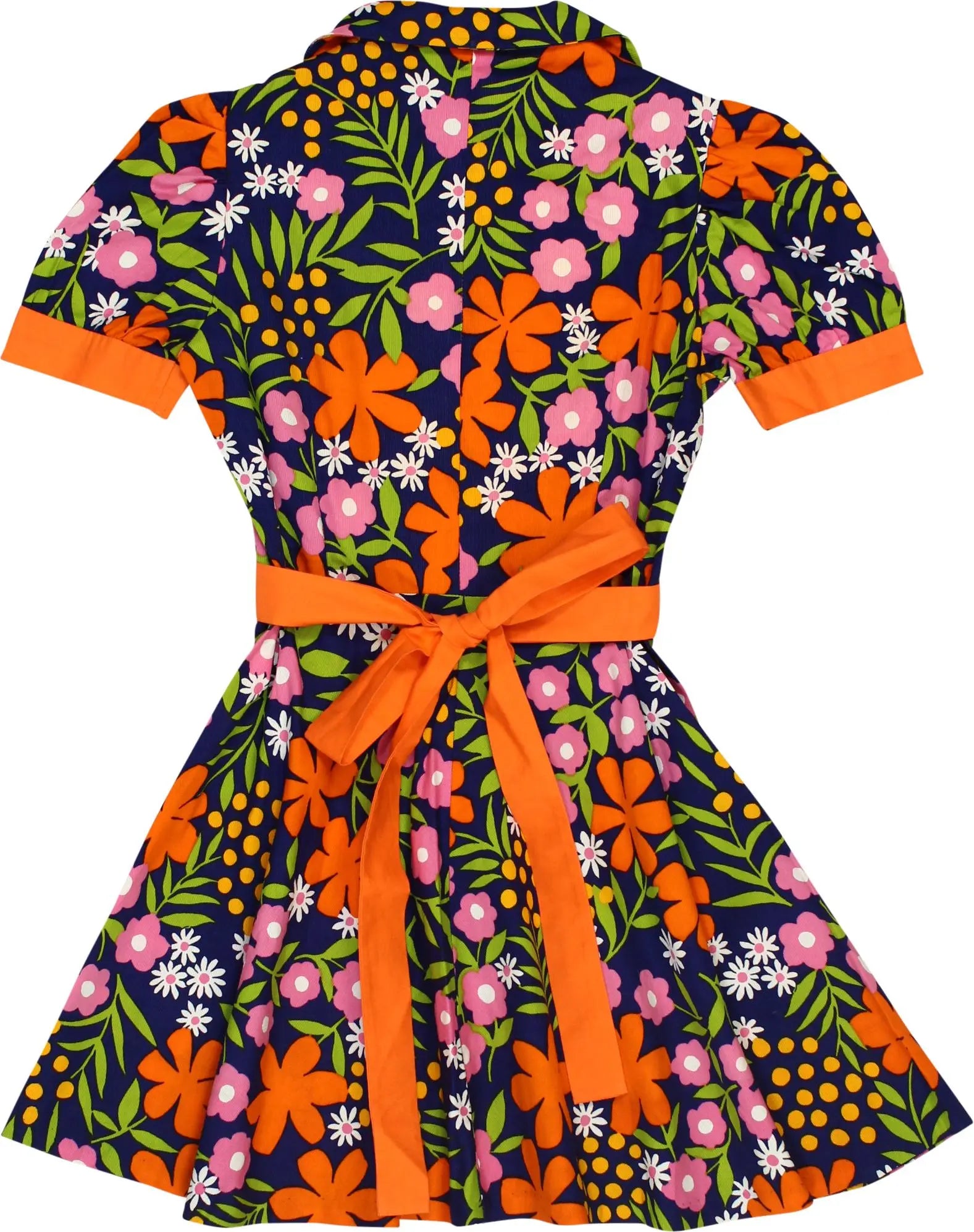 Unknown - Colourful Floral Dress- ThriftTale.com - Vintage and second handclothing
