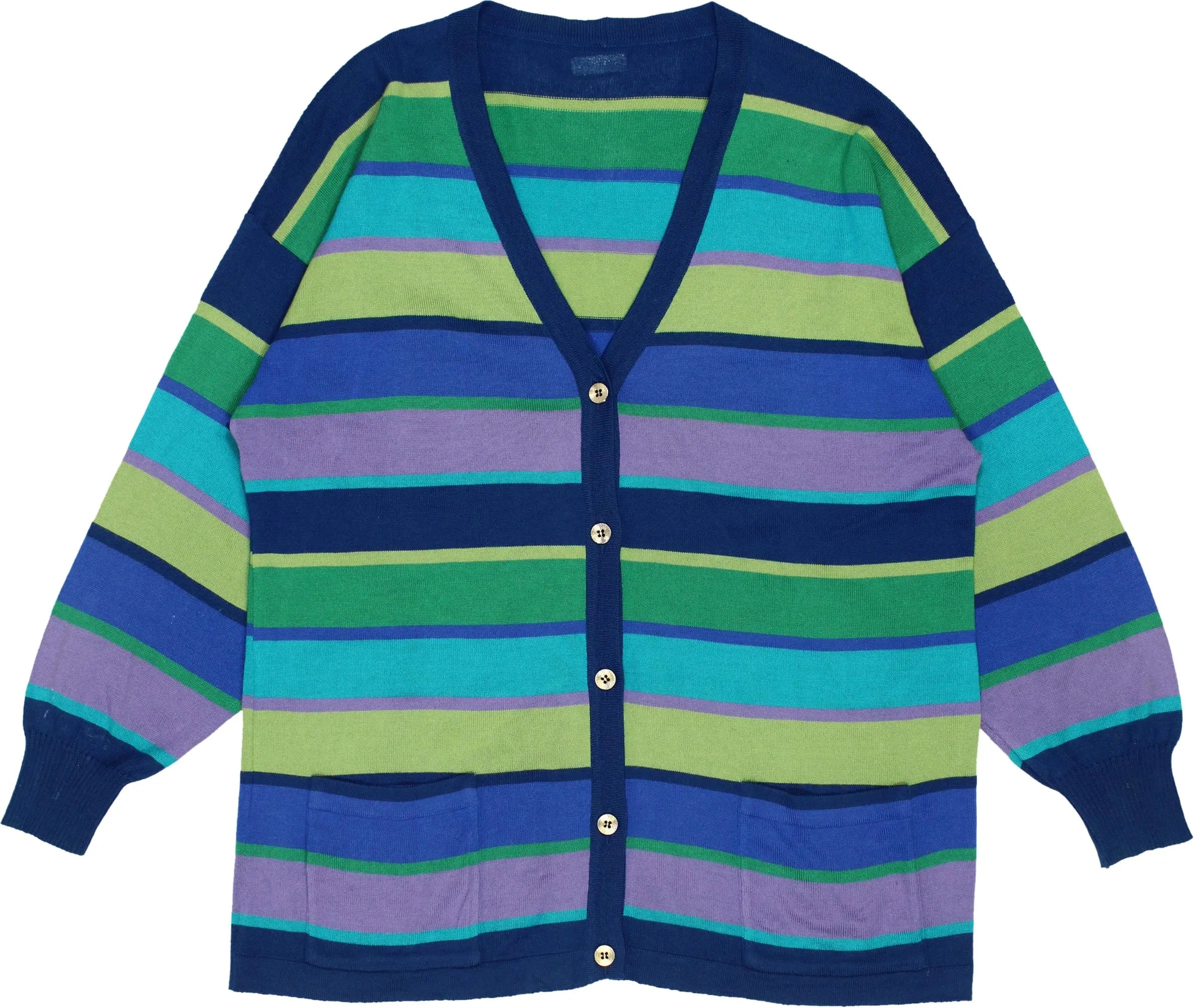 Unknown - Colourful Striped Cardigan- ThriftTale.com - Vintage and second handclothing