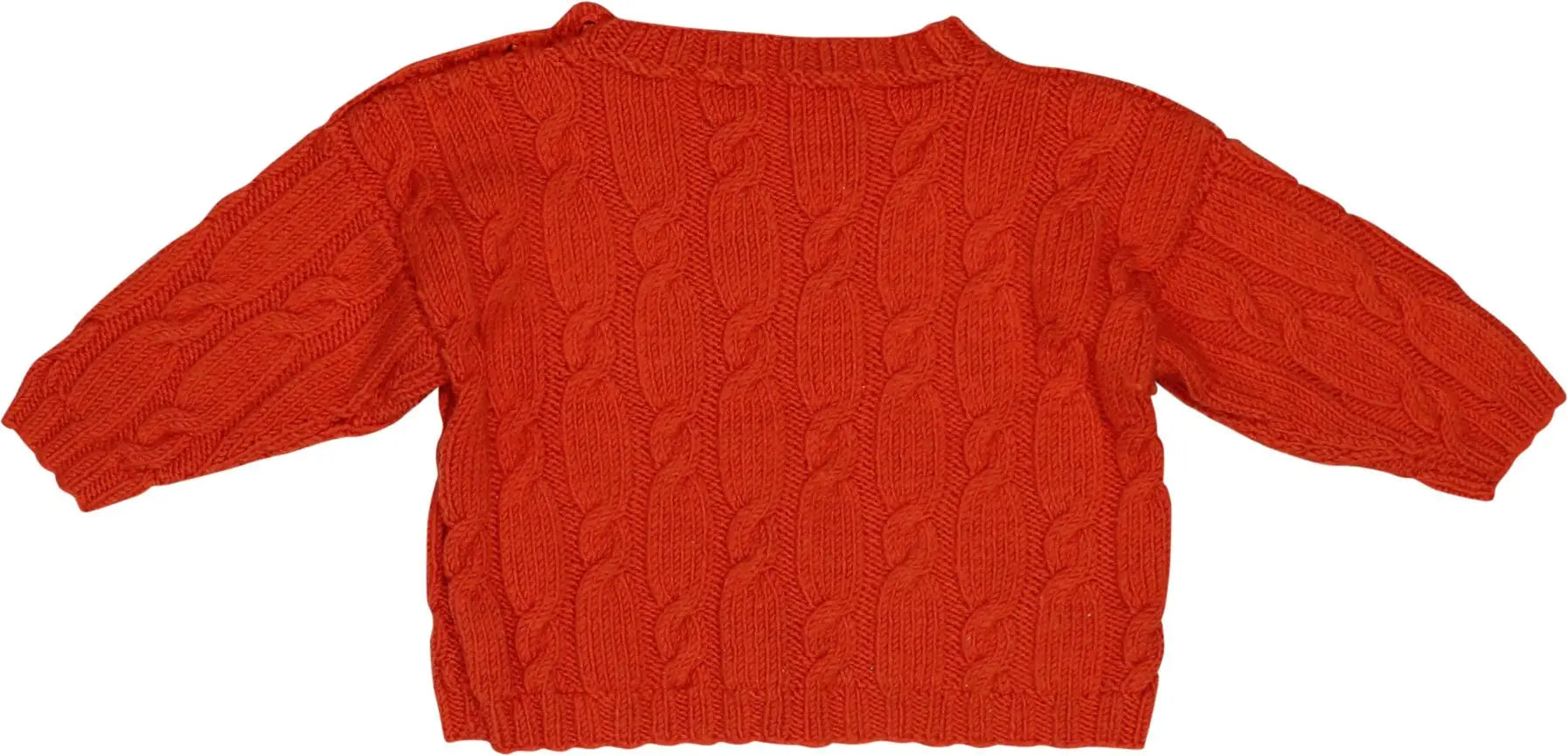 Unknown - Coral Cable Knit Jumper- ThriftTale.com - Vintage and second handclothing