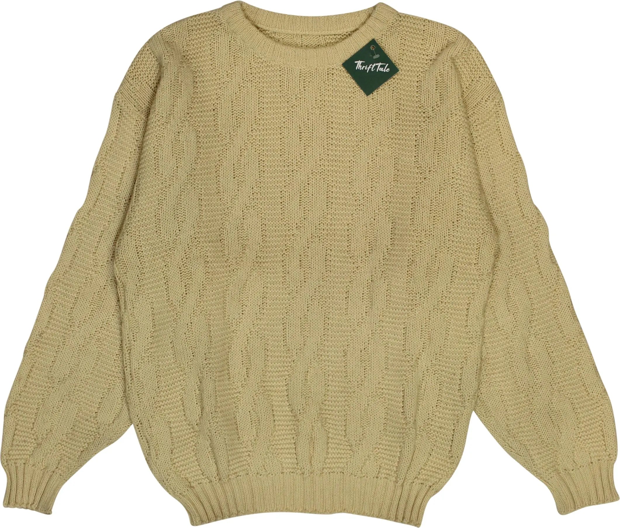 Unknown - Cream Jumper- ThriftTale.com - Vintage and second handclothing