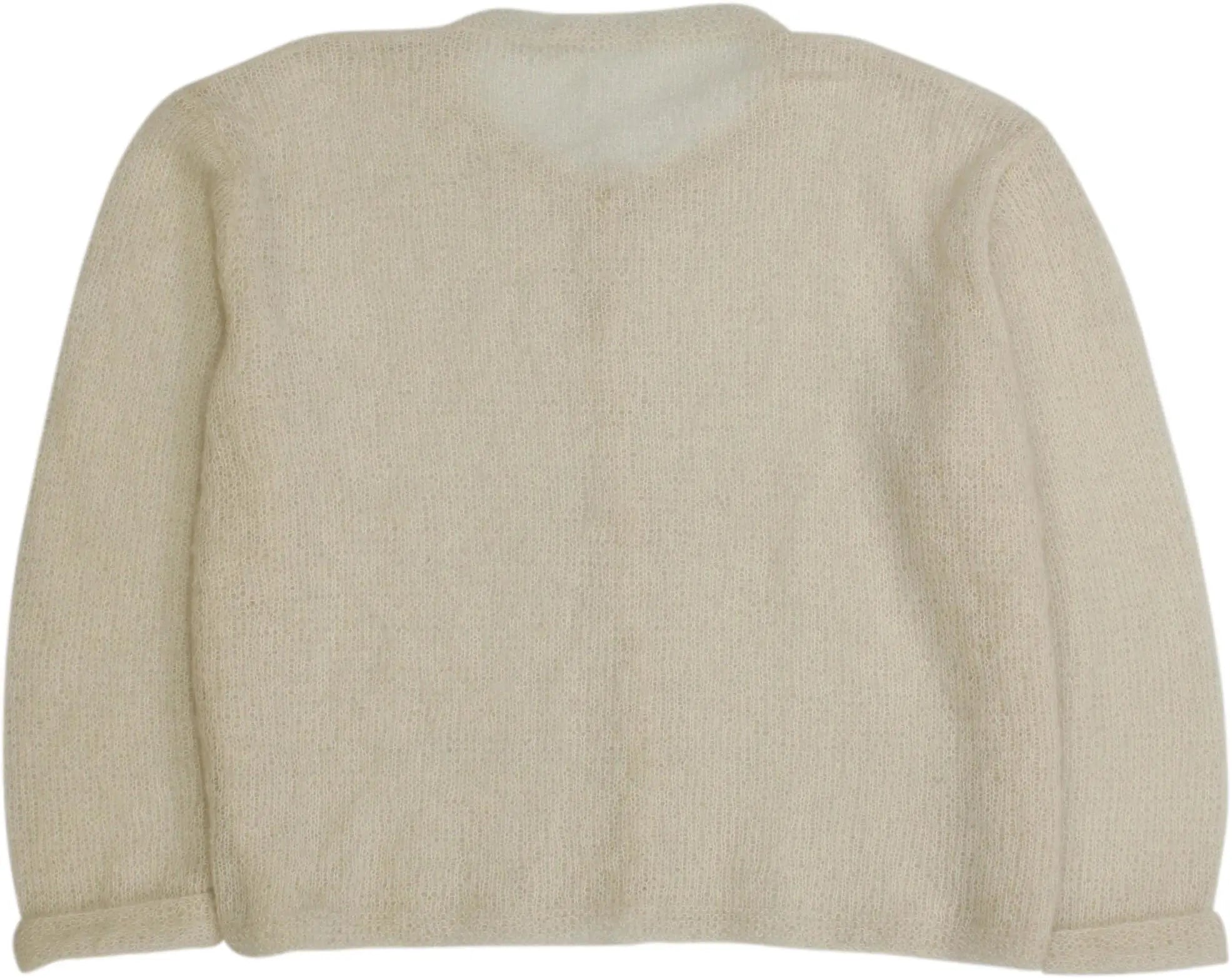 Unknown - Cream Knitted Cardigan- ThriftTale.com - Vintage and second handclothing