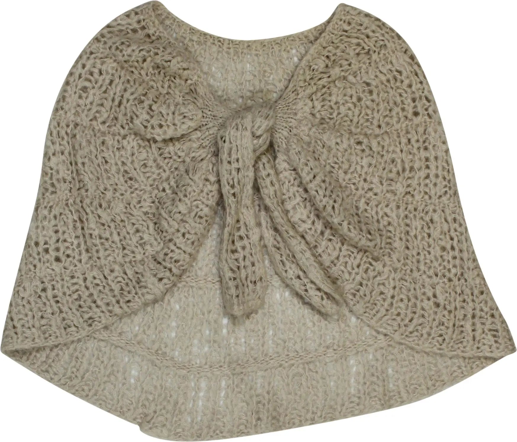 Unknown - Cream Knitted Poncho- ThriftTale.com - Vintage and second handclothing