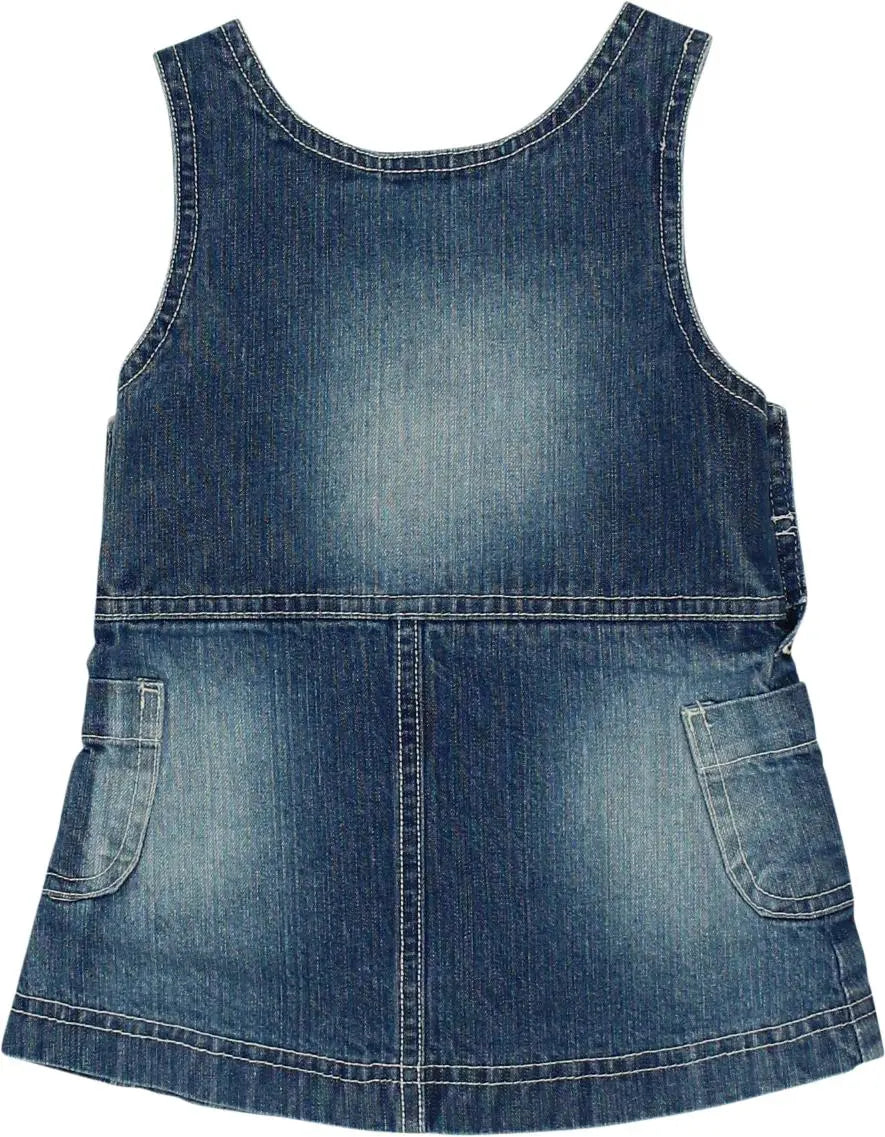 Unknown - Denim Dungaree Dress- ThriftTale.com - Vintage and second handclothing