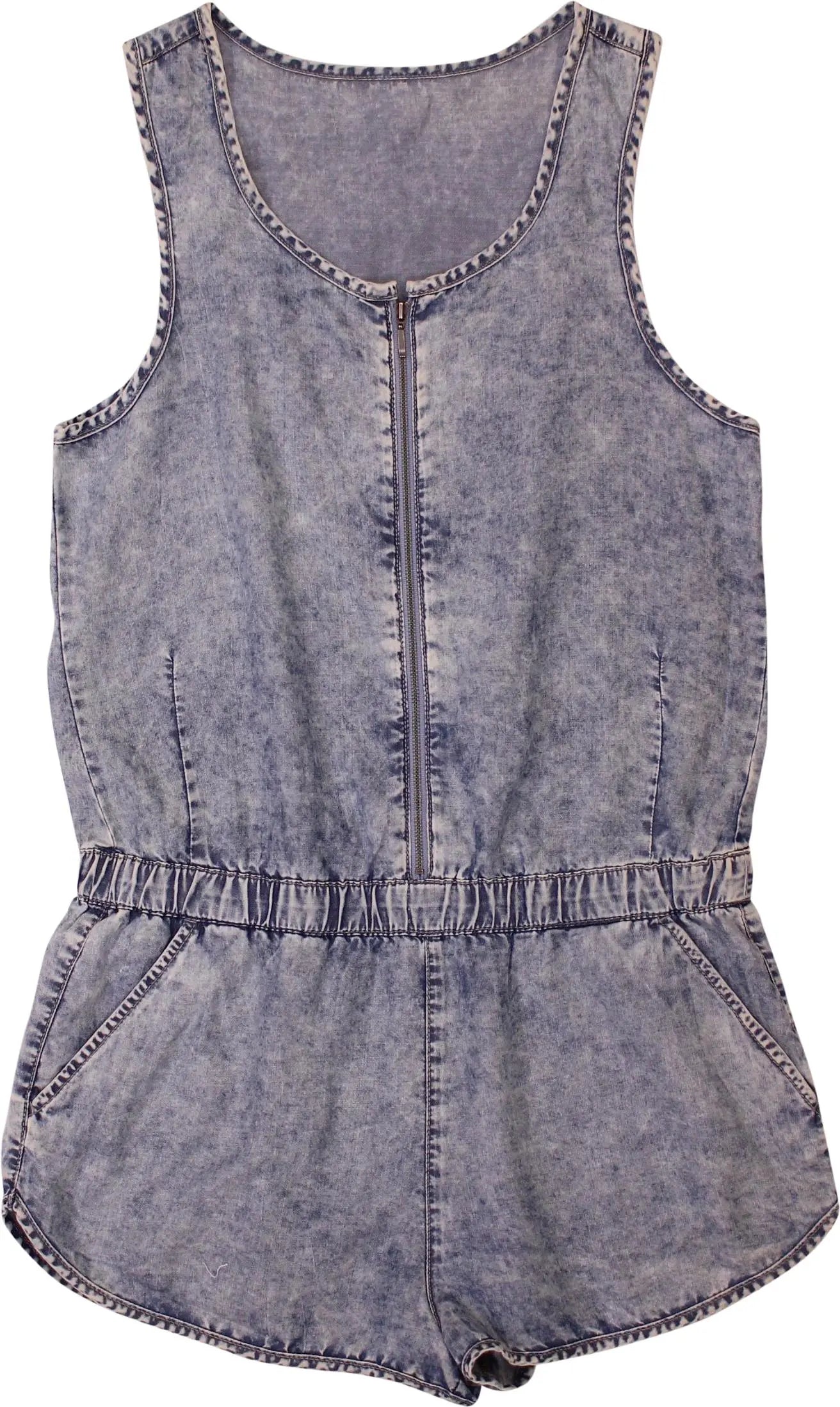 Unknown - Denim Playsuit- ThriftTale.com - Vintage and second handclothing
