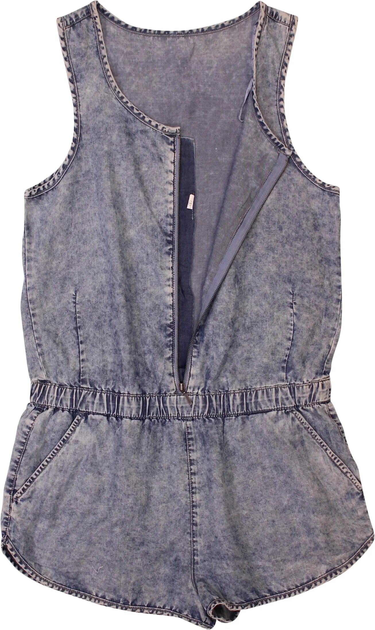 Unknown - Denim Playsuit- ThriftTale.com - Vintage and second handclothing