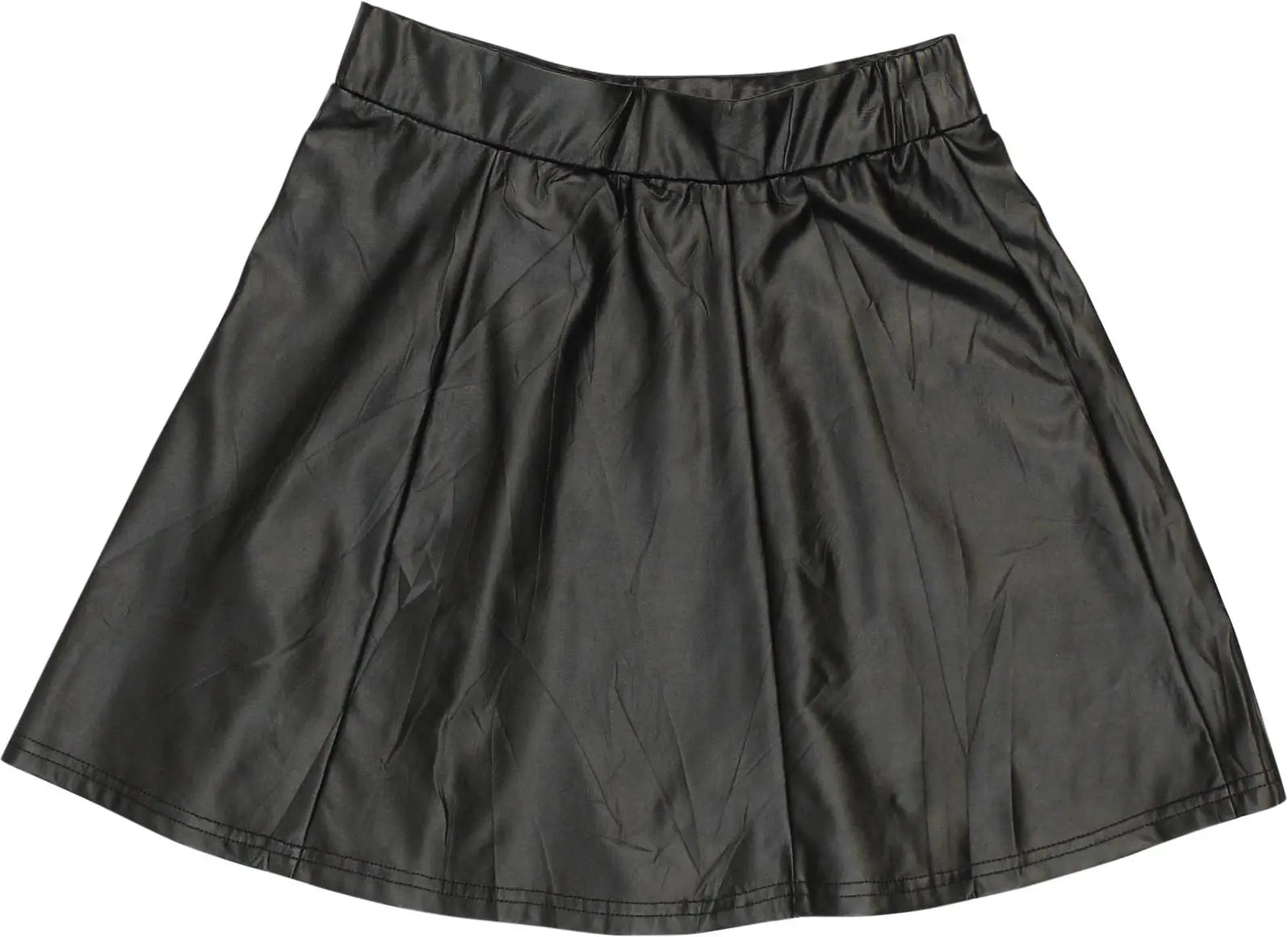 Unknown - Faux Leather Skirt- ThriftTale.com - Vintage and second handclothing